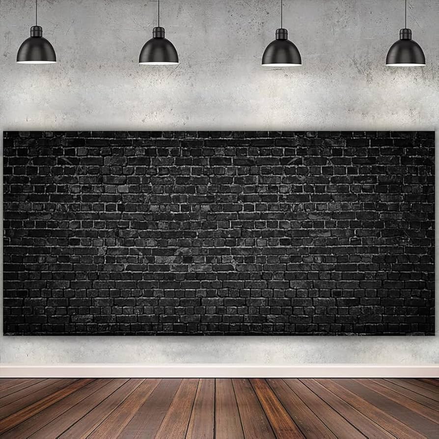 894x894 Amazon.com : DORCEV Vintage Black Brick Wall Backdrop Background 15x8ft Rustic Wall Old Brick Wall Party Photography Background Birthday Party Building Event Banner Supplies Wallpaper Photo Portrait Studio Props