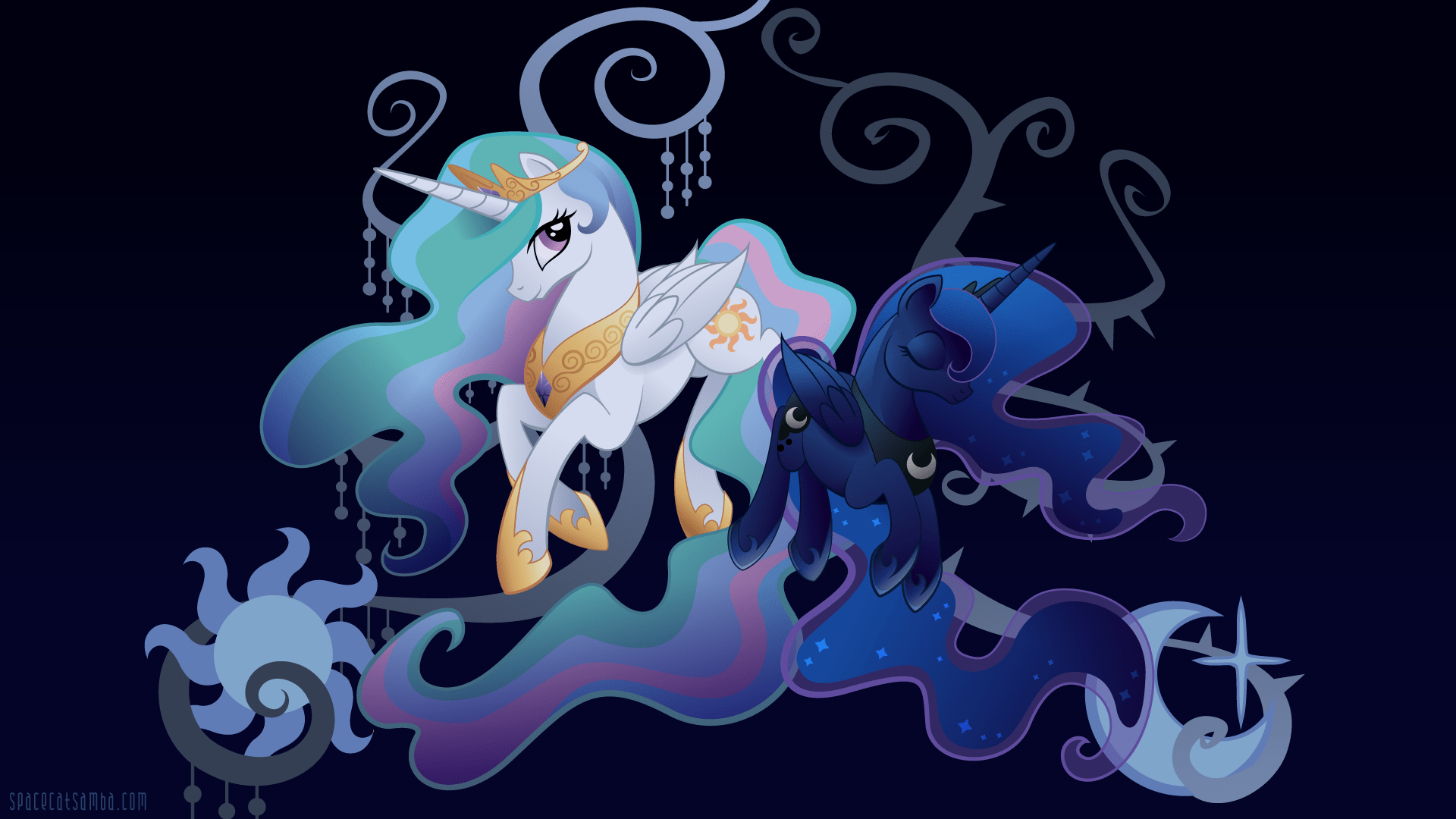 1920x1080 My Little Pony: Princess Celestia & Luna