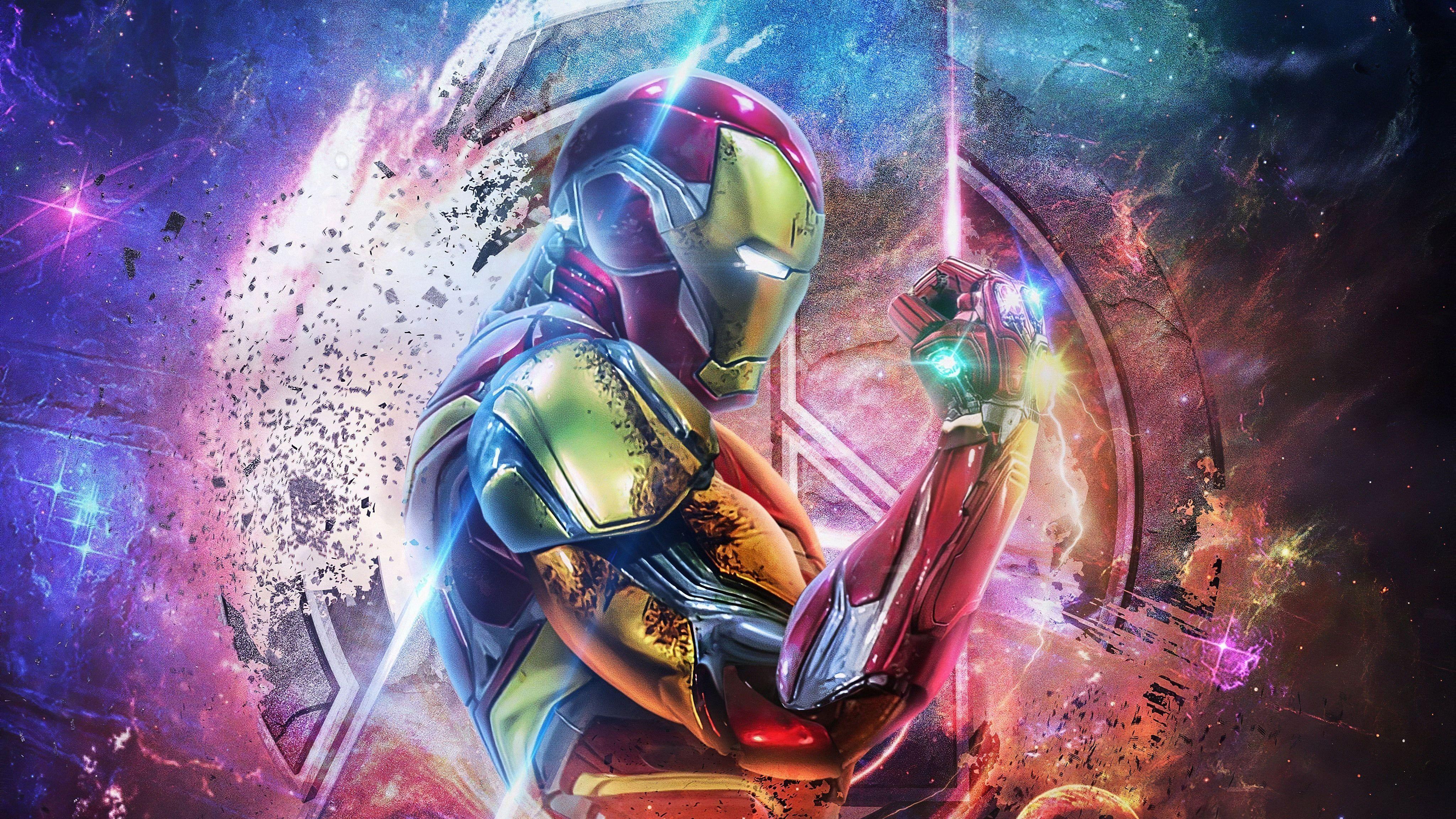4096x2304 The Avengers, Avengers EndGame, Infinity Gauntlet, Iron Man, HD