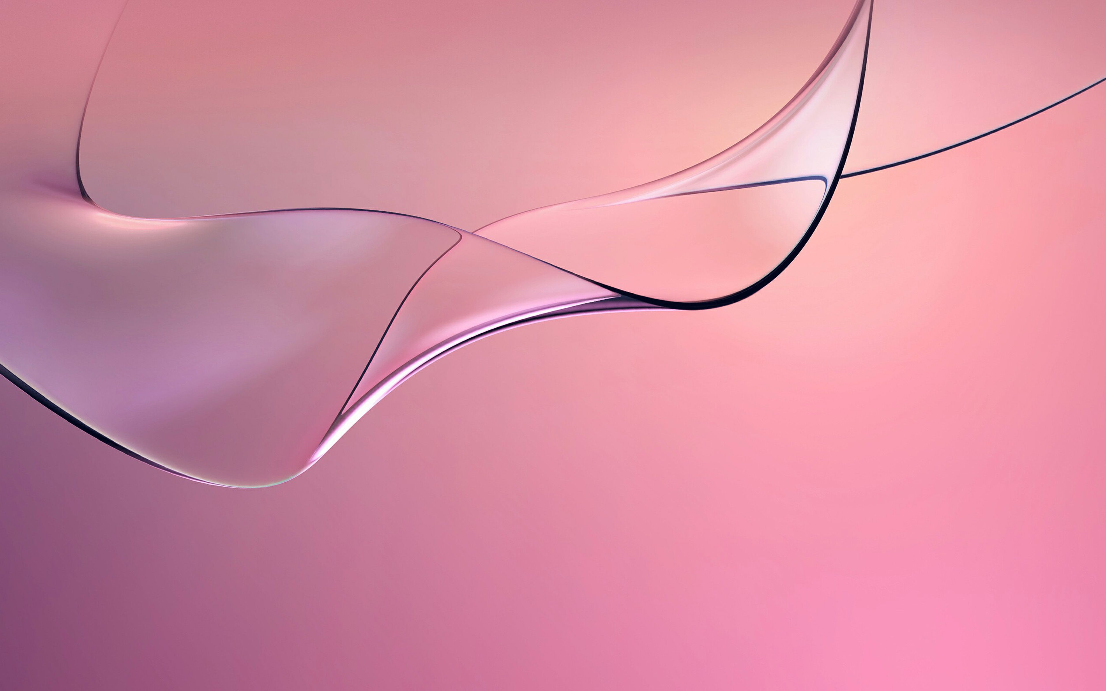 3840x2400 Wallpaper White Coated Wire on Pink Textile, Background Free Image