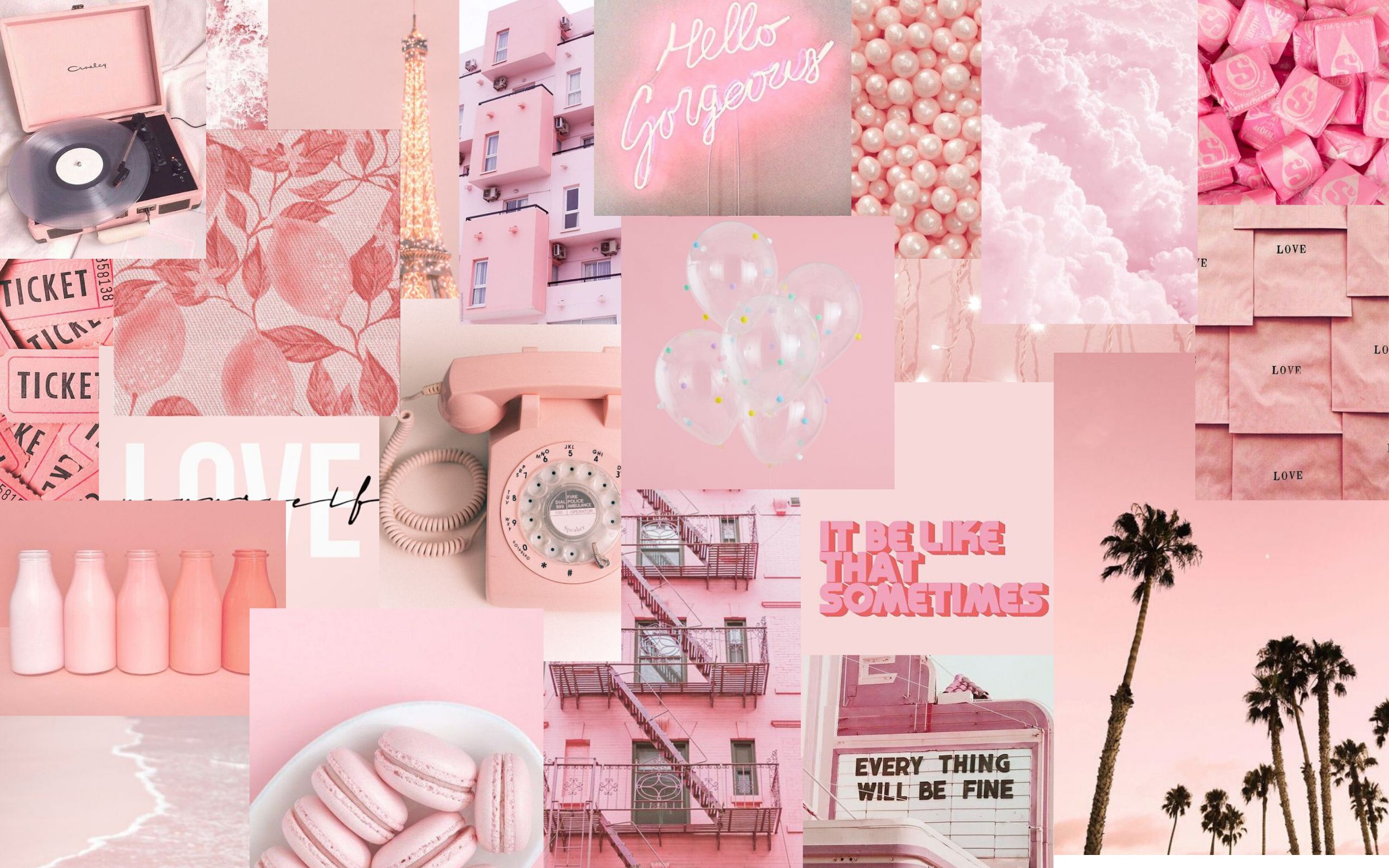 2560x1600 Cute Pink Wallpaper