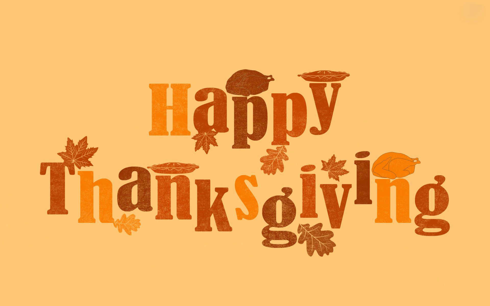 1920x1200 Warm Happy Thanksgiving HD Wallpaper