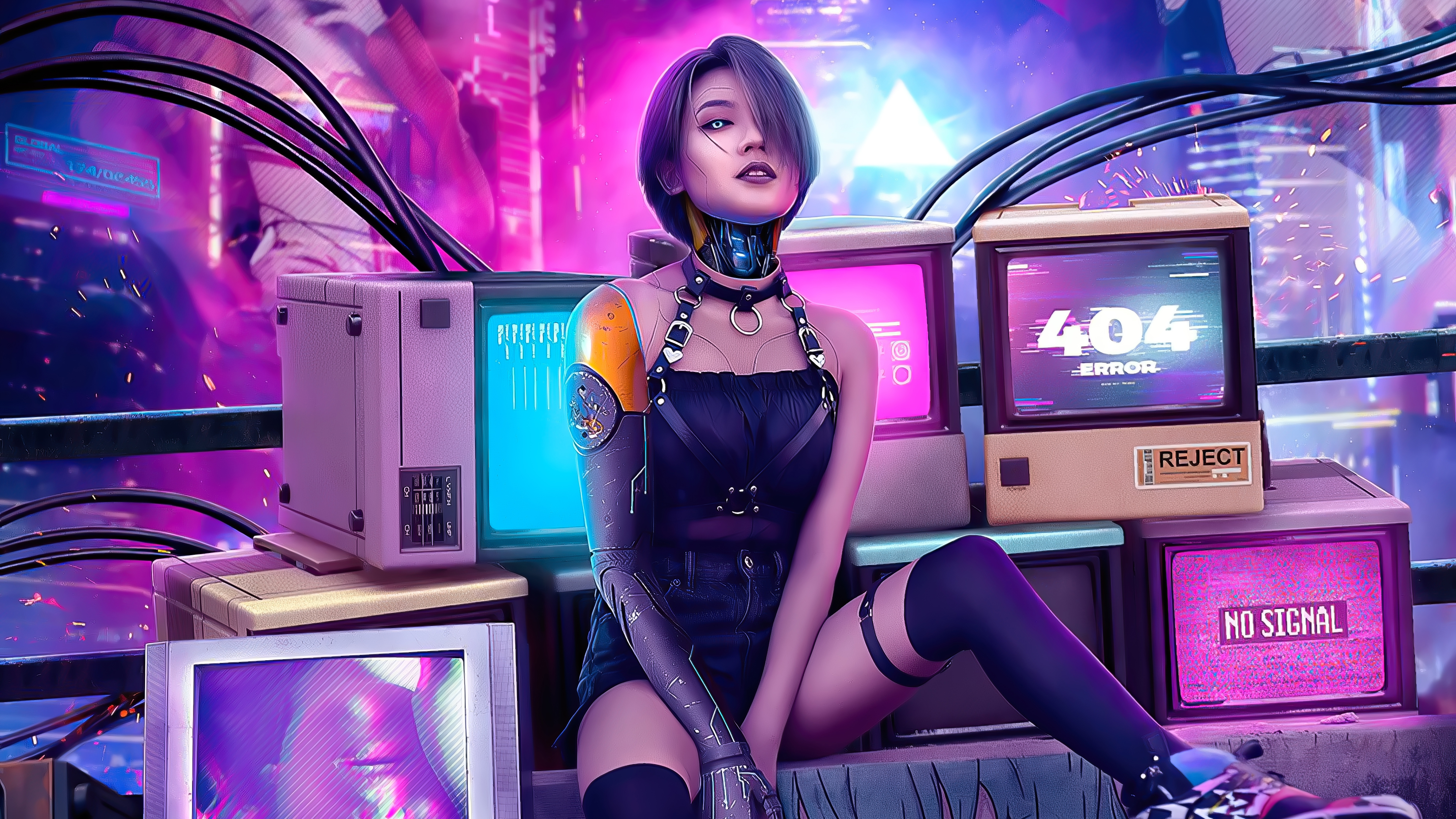 4320x2430 Cool Cyberpunk Cyborg Girl Wallpaper, HD Games 4K Wallpaper, Image and Background