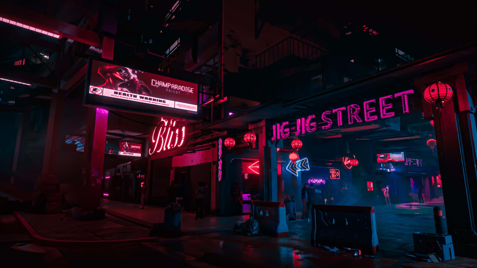 1920x1080 Dark Cyberpunk Wallpaper