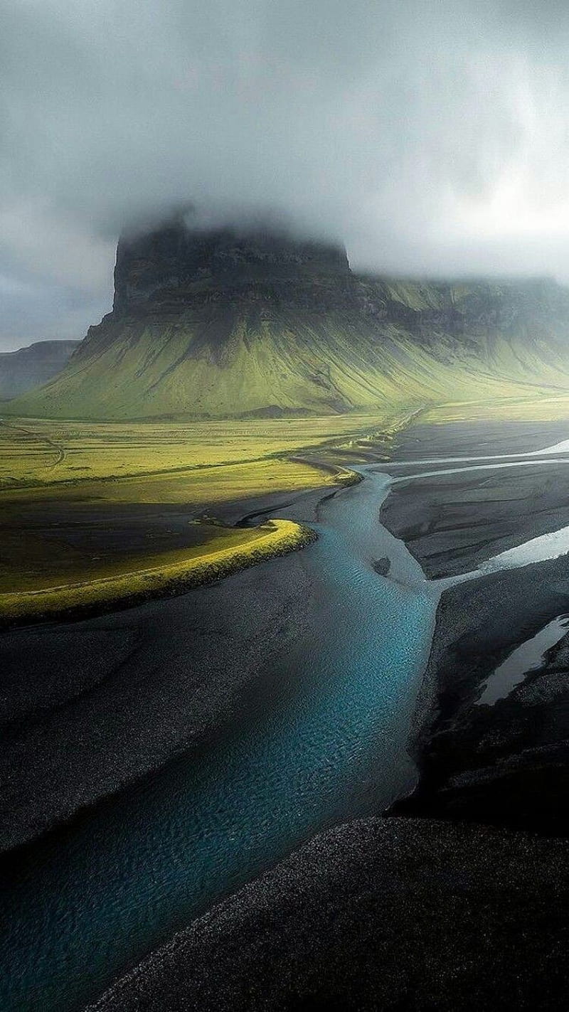 800x1423 Black sand beach, black sand, iceland, nature, HD phone wallpaper