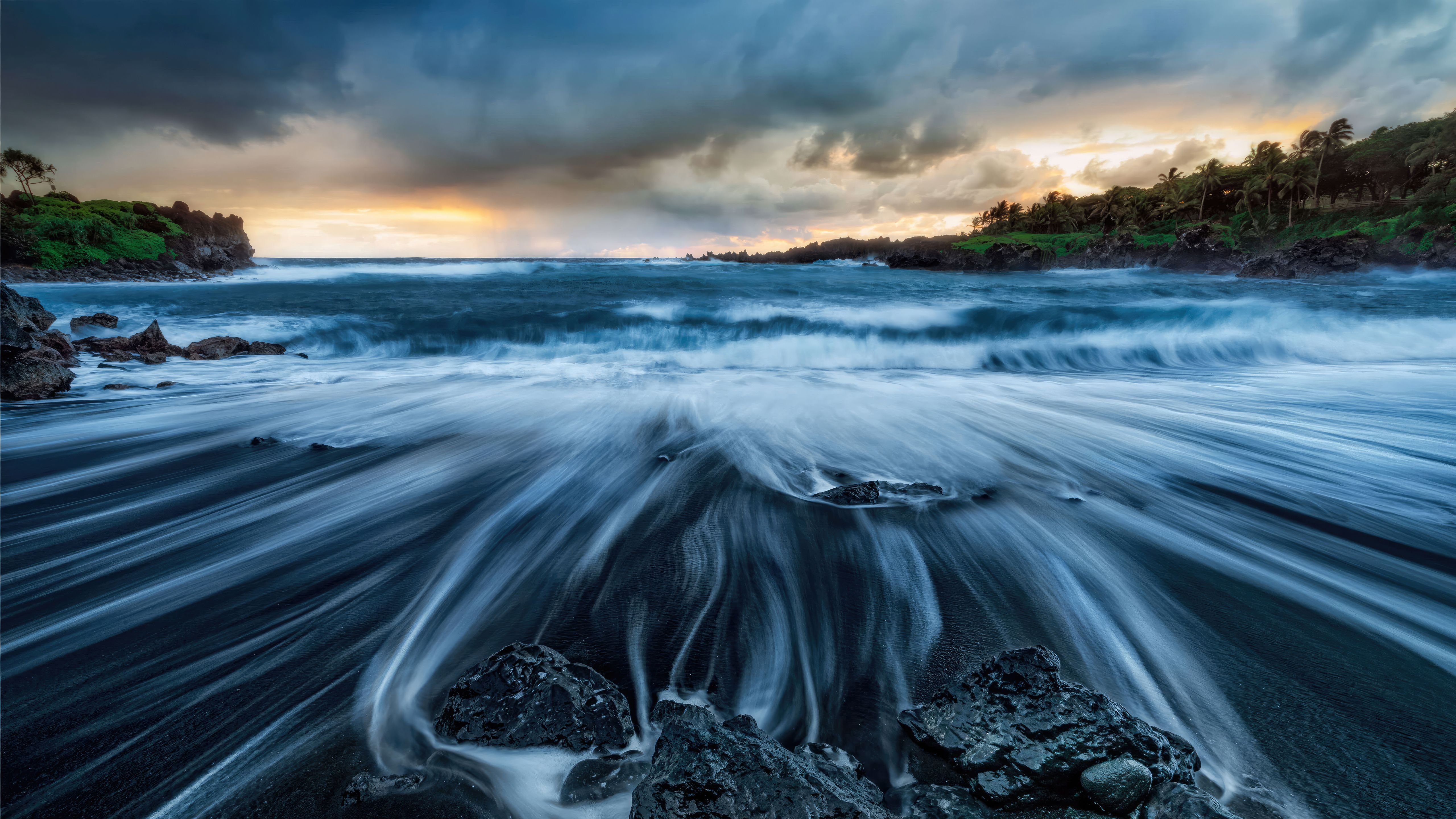 5120x2880 Black Sand Beach Wallpaper, HD Nature Wallpaper, 4k Wallpaper, Image, Background, Photos and Picture