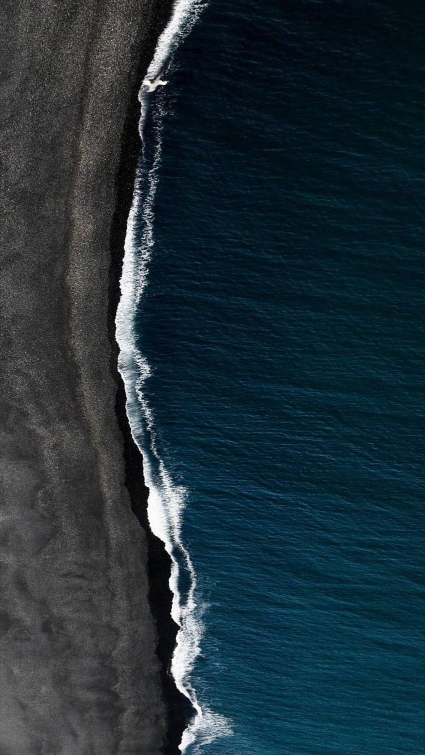 850x1511 Black Sand iPhone X, , Black Sand Beach HD phone wallpaper