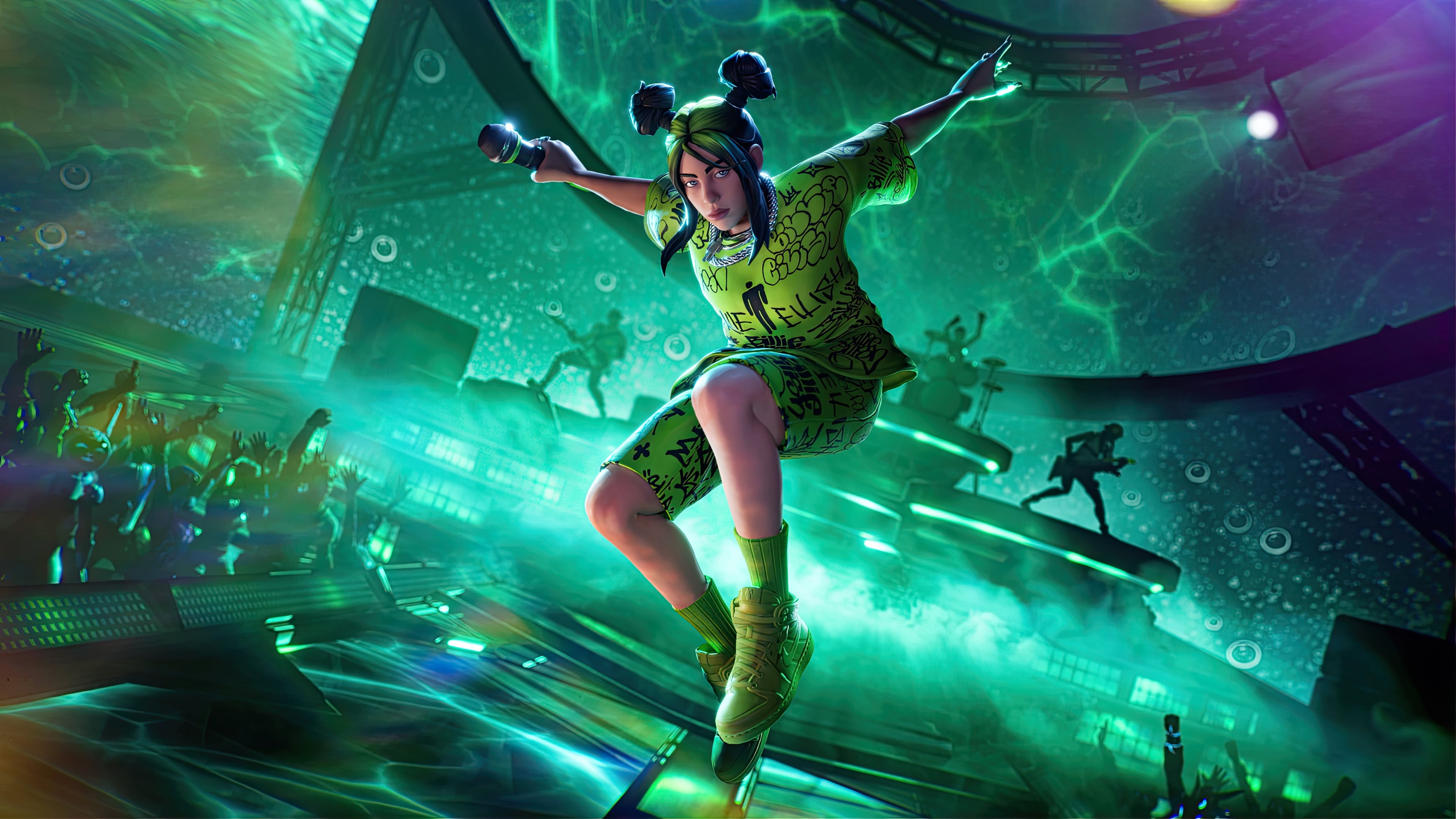3840x2160 Fortnite Festival X Billie Eilish Wallpaper 4k for Desktop
