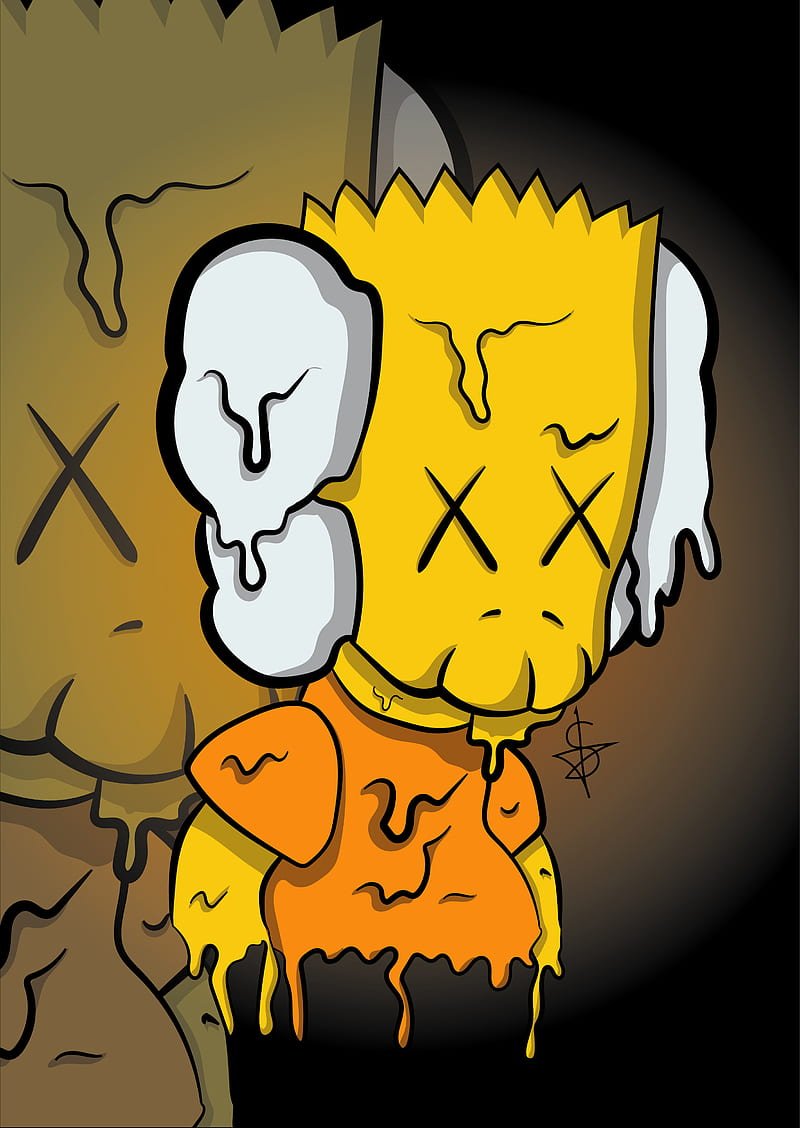 800x1128 Kaws bart, granny, hype, hyped, iphone, swag, HD phone wallpaper