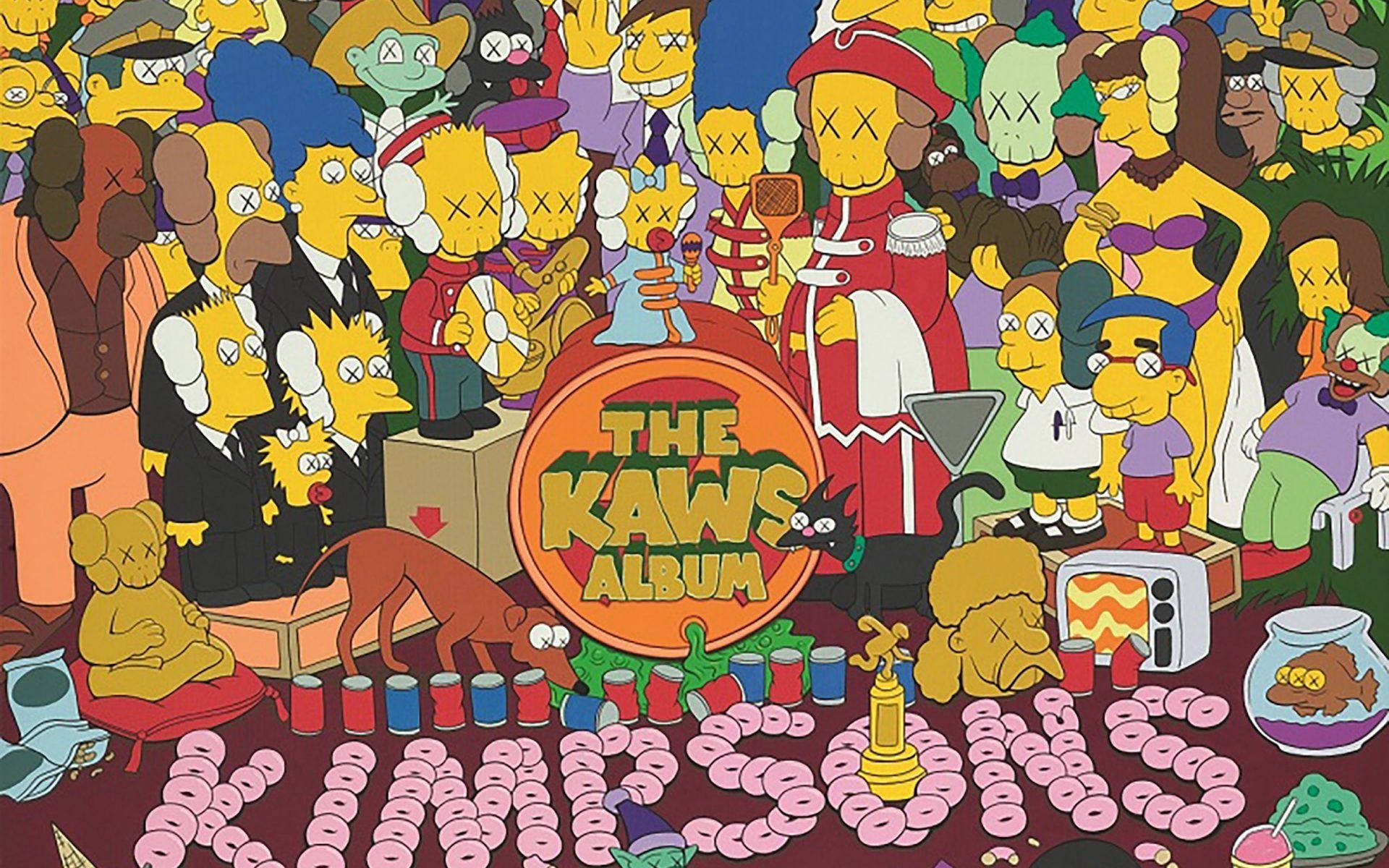 1920x1200 Download Kaws Kimpsons Series Artwork Wallpaper