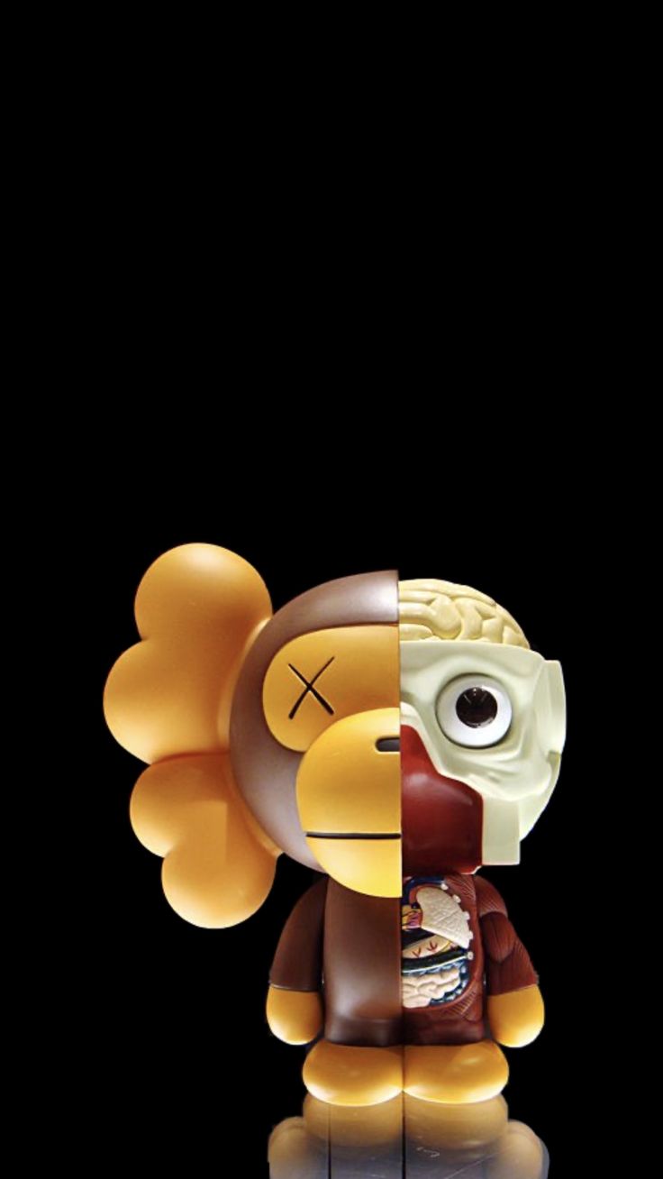 736x1308 Bape x Kaws wallpaper