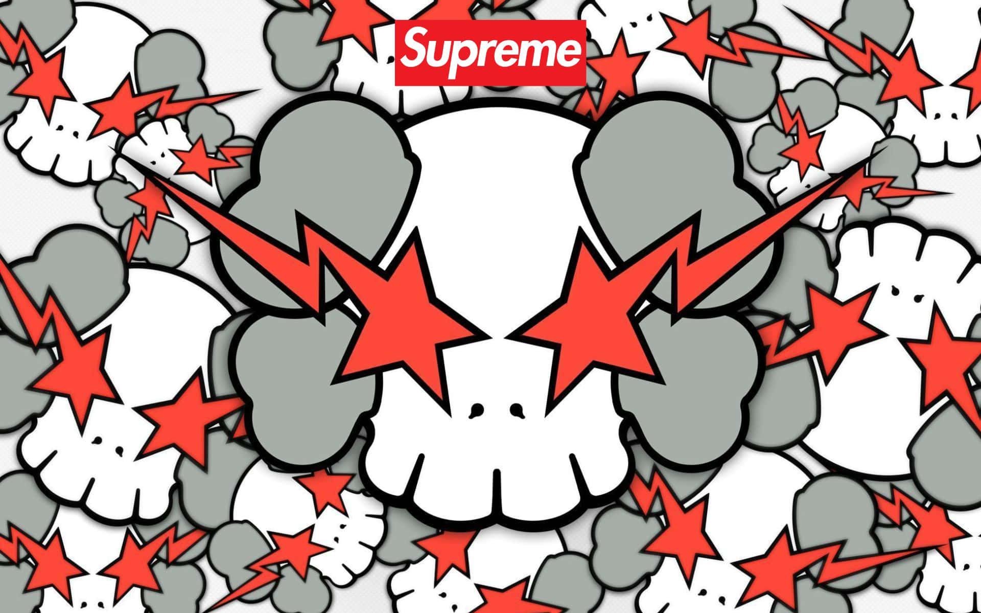 1920x1199 Bape X Kaws X Supreme Desktop Wallpaper