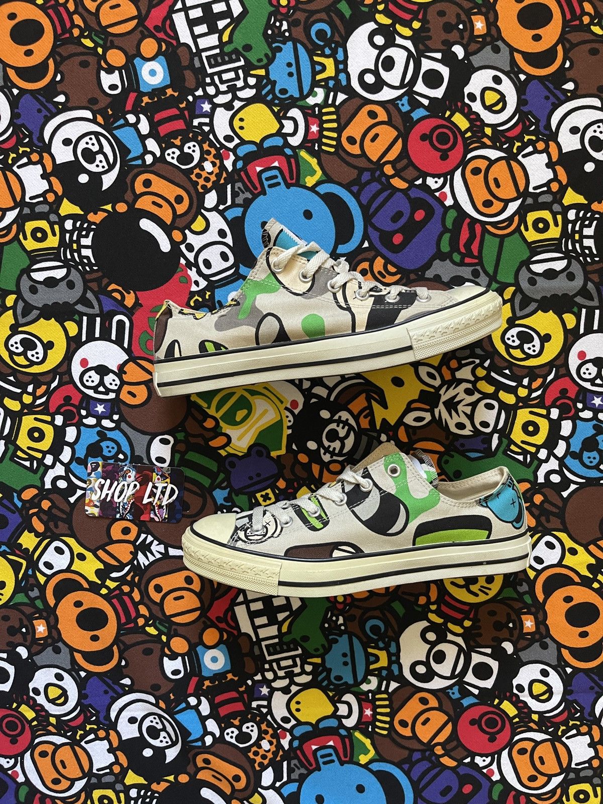 1200x1600 Bape × Kaws RARE OG A BATHING APE BAPE X KAWS BENDY CAMO SKULLSTA SHOES