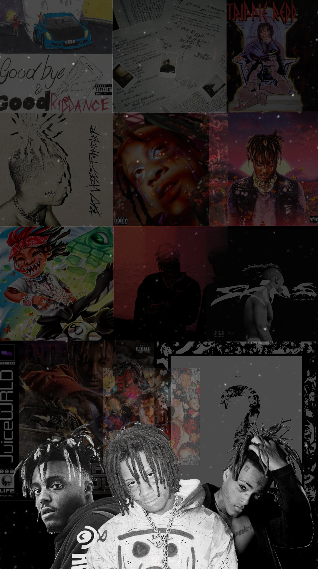1080x1931 Juice Wrld, Trippie Redd and X wallpaper I made