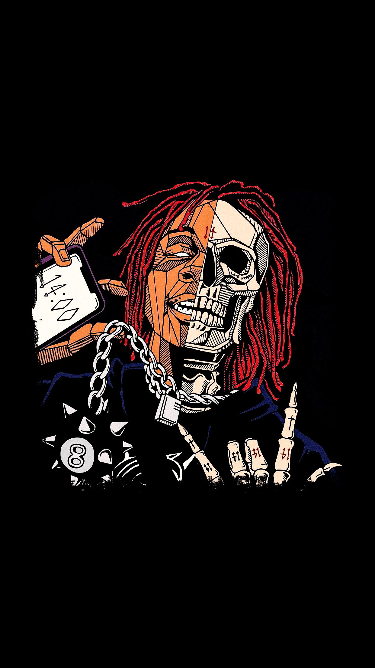 1242x2208 Trippie Redd Wallpaper