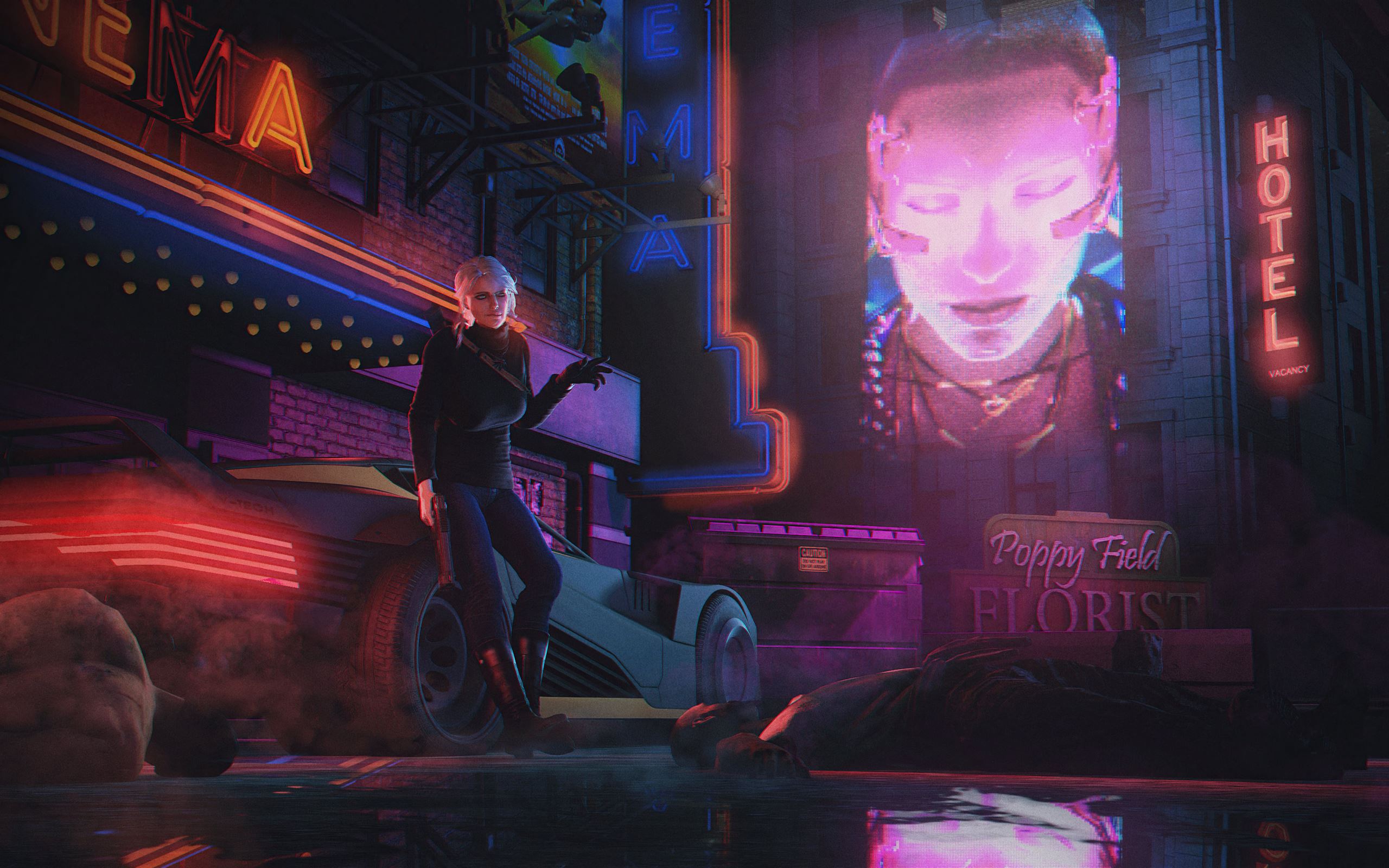 2560x1600 ciri in cyberpunk life 5k MacBook Air Wallpaper Download