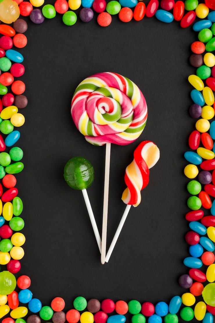 740x1110 Colorful Lollipop Photo Free High Quality Picture