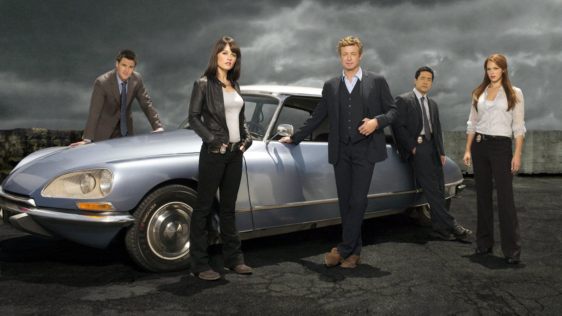 1920x1080 Download Robin Tunney Teresa Lisbon Simon Baker Patrick Jane TV Show The Mentalist Image