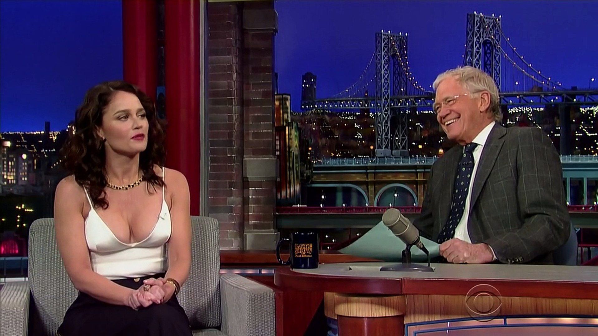 1920x1080 Robin Tunney On Late Show With David Letterman. 3 2015
