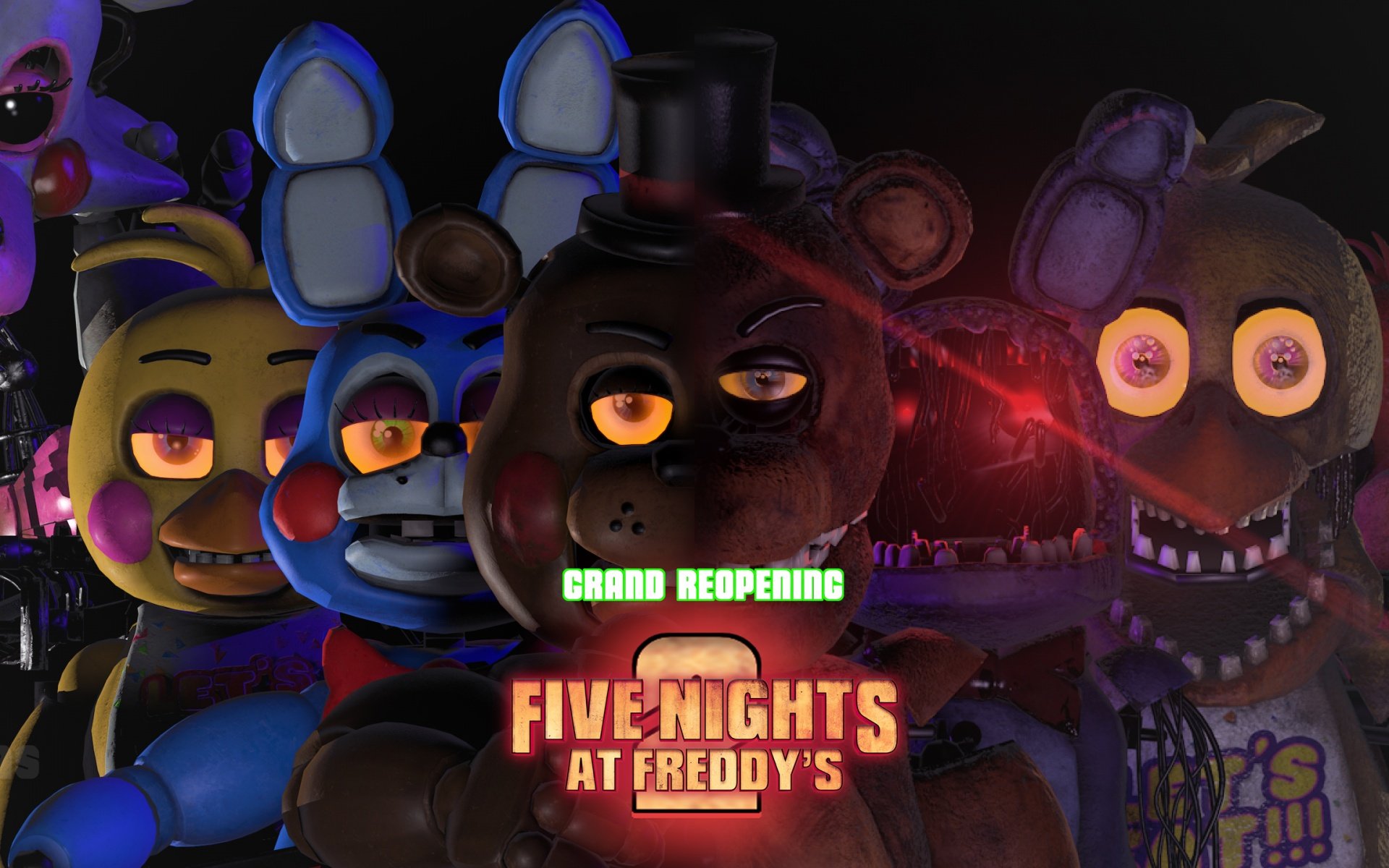 1920x1200 Five Nights at Freddy's 2 Wallpaper 4K, Ultrawide, Movie poster