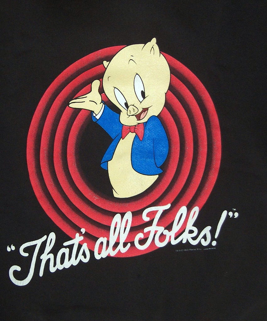 850x1023 That's All Folks! Pig. Looney tunes, Looney tunes cartoons, Looney tunes show HD phone wallpaper