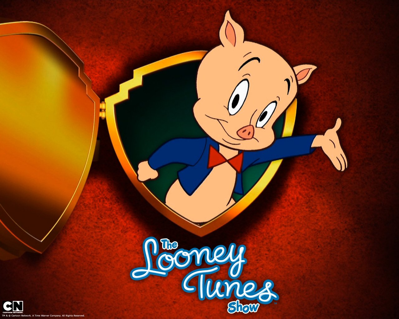 1280x1024 Porky Stars in The Looney Tunes Show