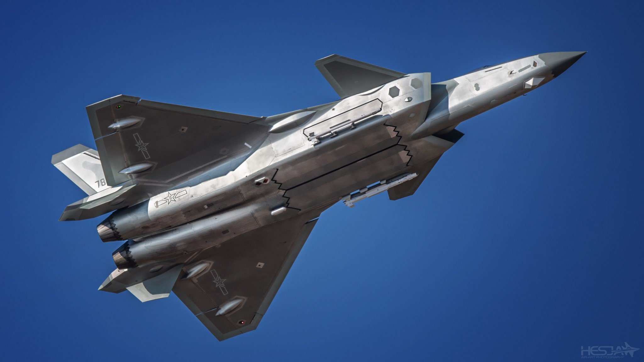 2048x1152 Wallpaper Fighter, J Chengdu J AIR FORCE CHINA, PGO, HESJA Air Art Photography, Changchun Airshow 2019 For Mobile And Desktop, Section авиация, Resolution 2048x1152