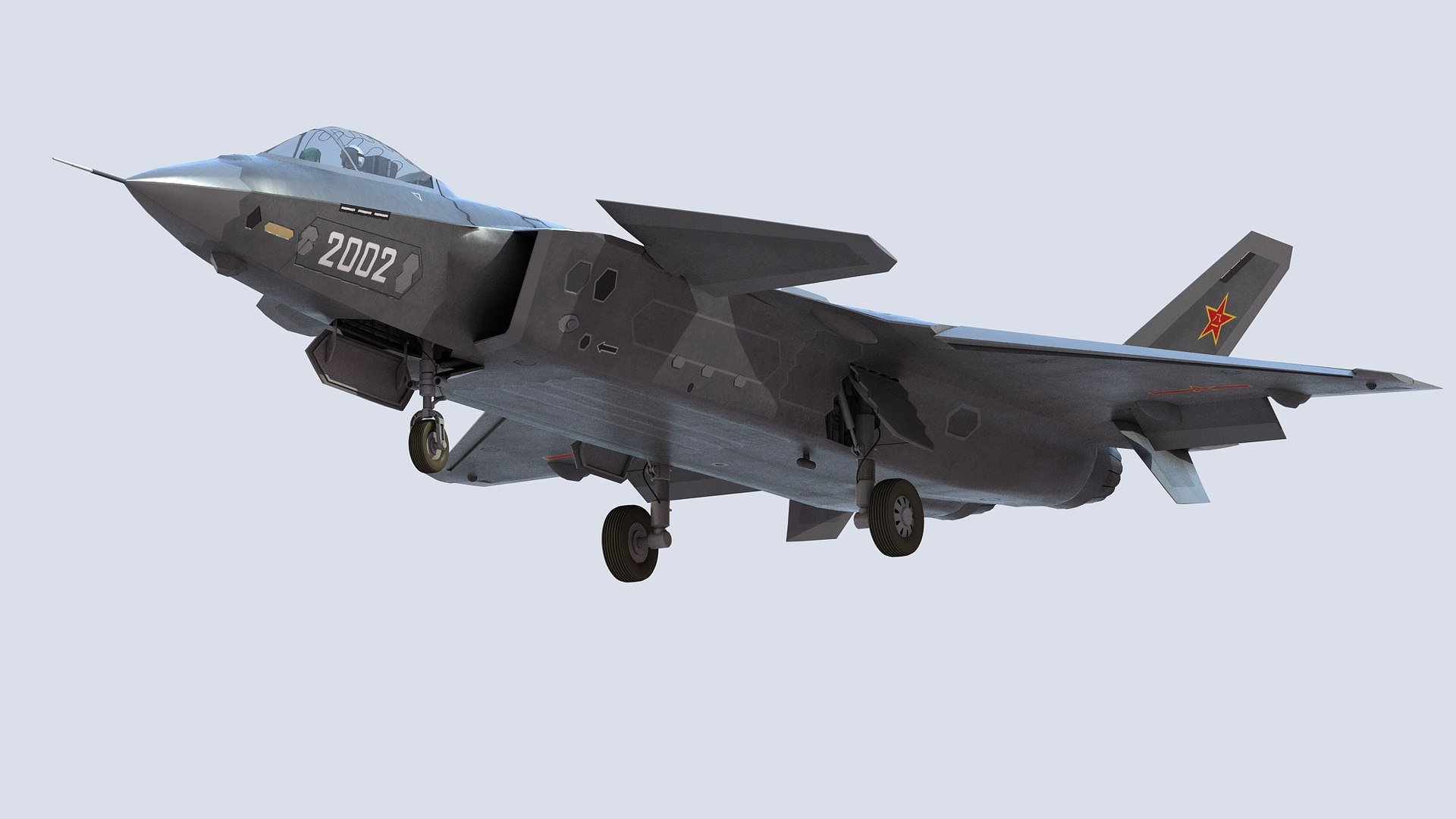 1920x1080 3D Stealth Jet Fighter J 20 Model