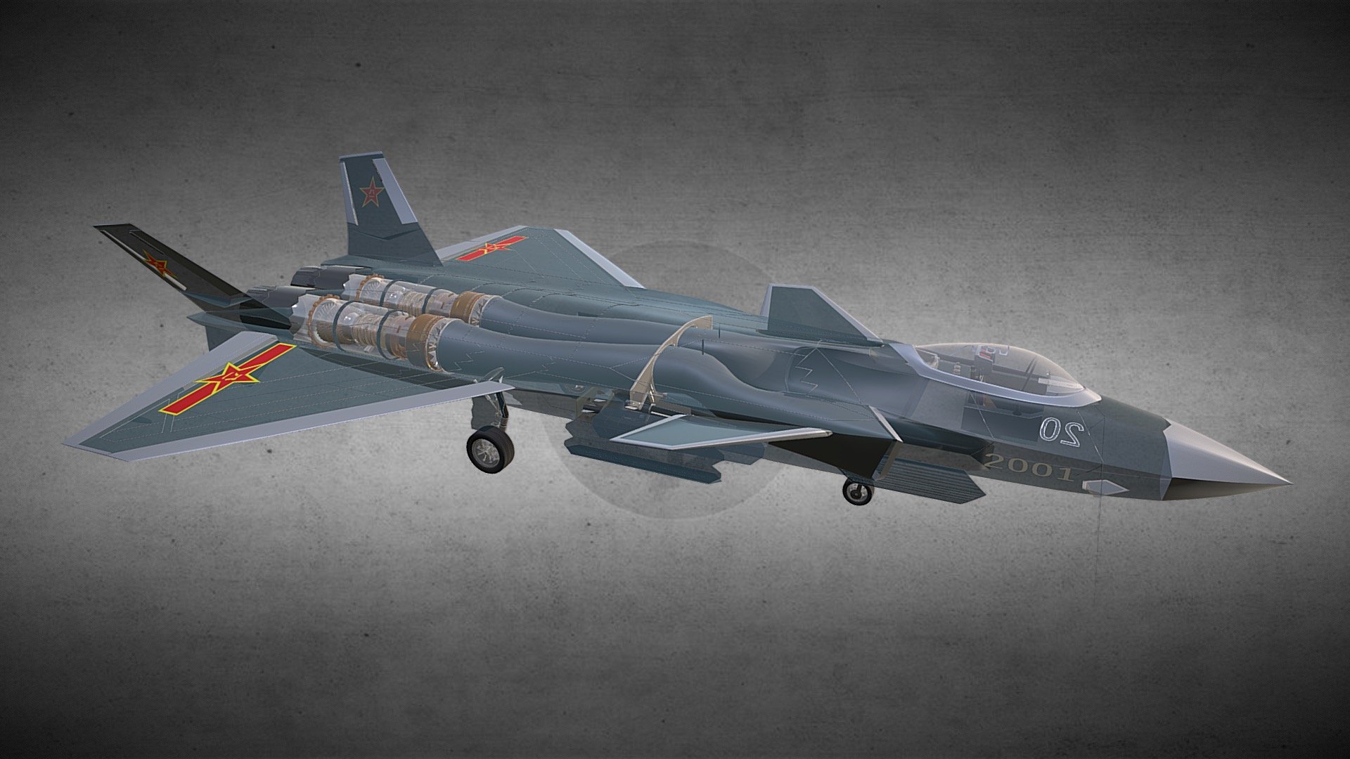 1920x1080 Chengdu J 20 (Mighty Dragon) Model By Thaweverything [ce61e6f]