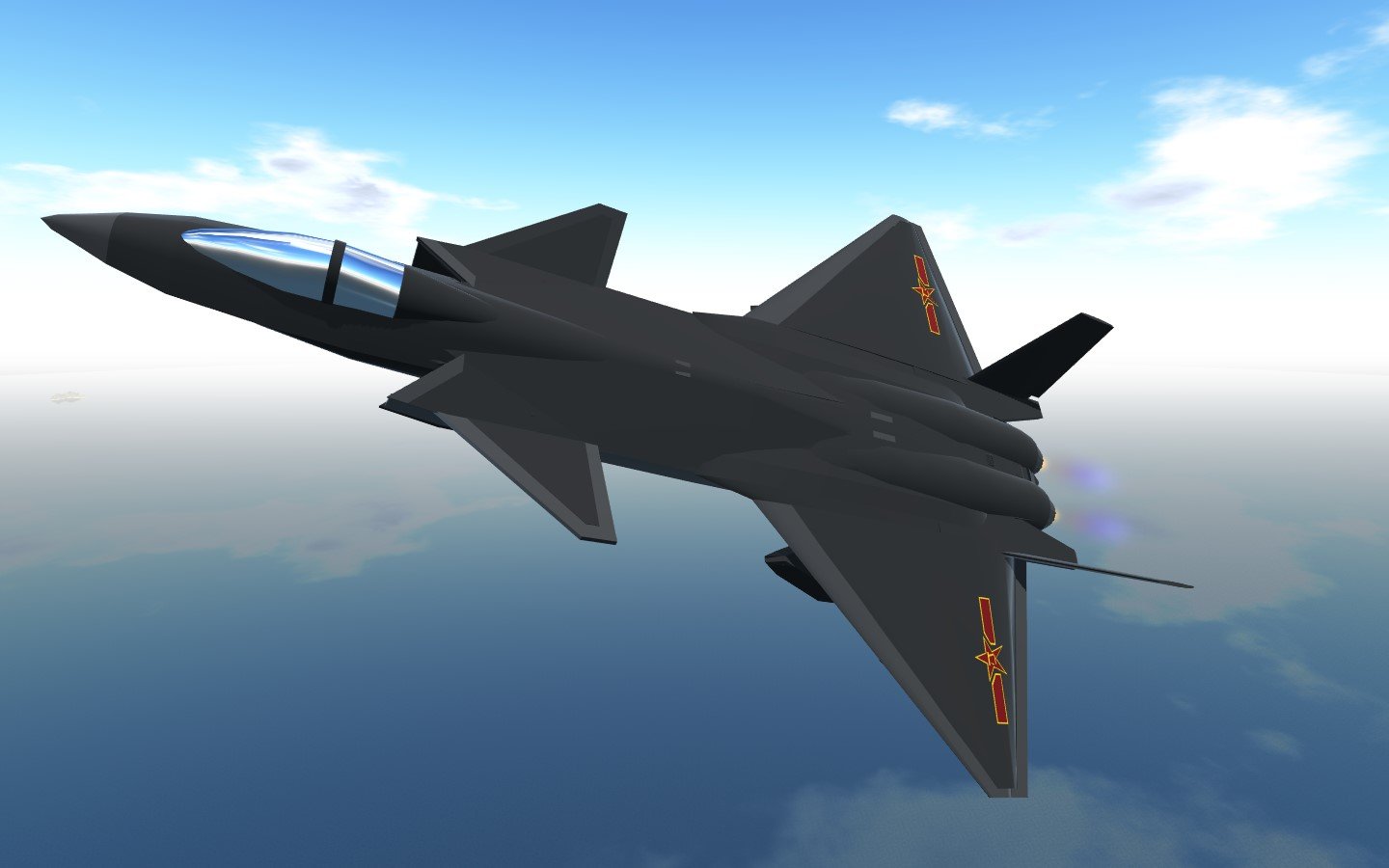 1440x900 SimplePlanes. Chengdu J 20 AVIC