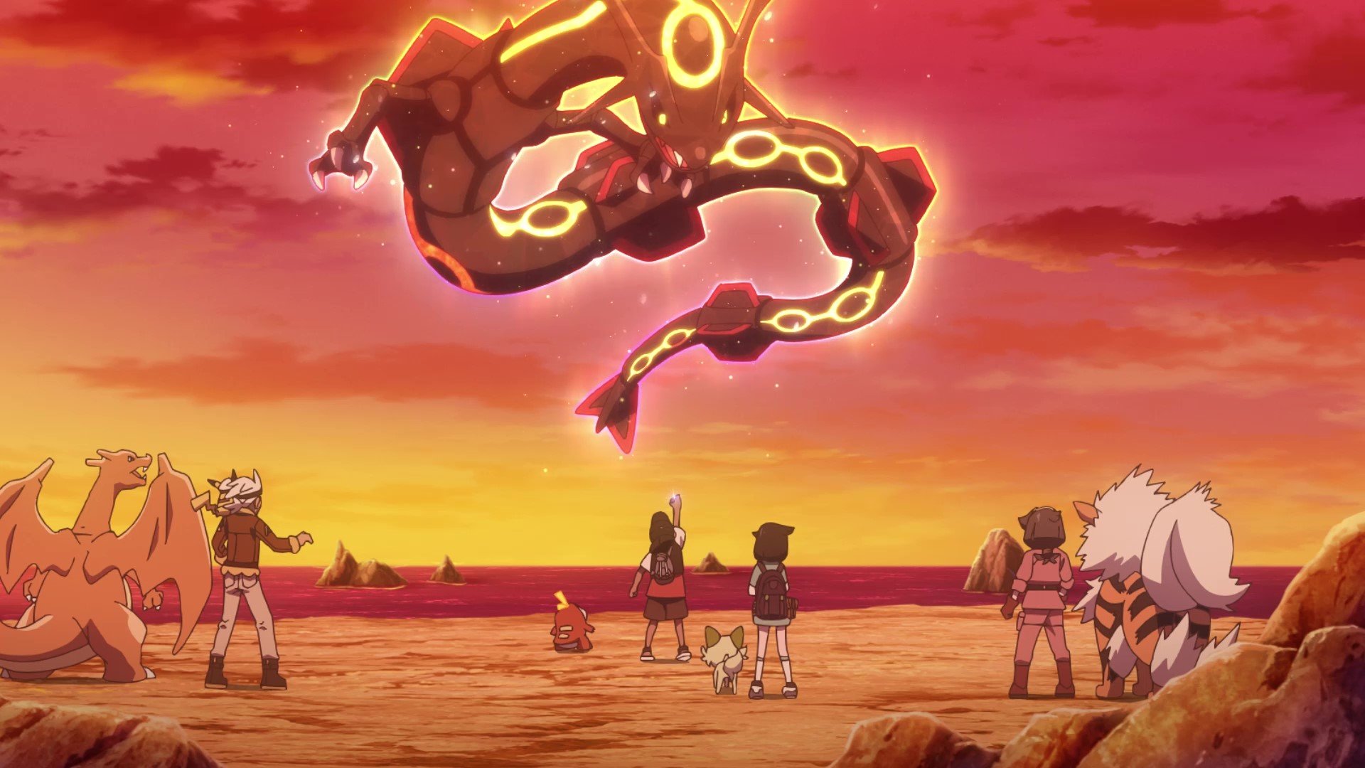 1920x1080 Pokémon Horizons: The Series Hôkô no Kuroi Rayquaza (TV Episode 2023)