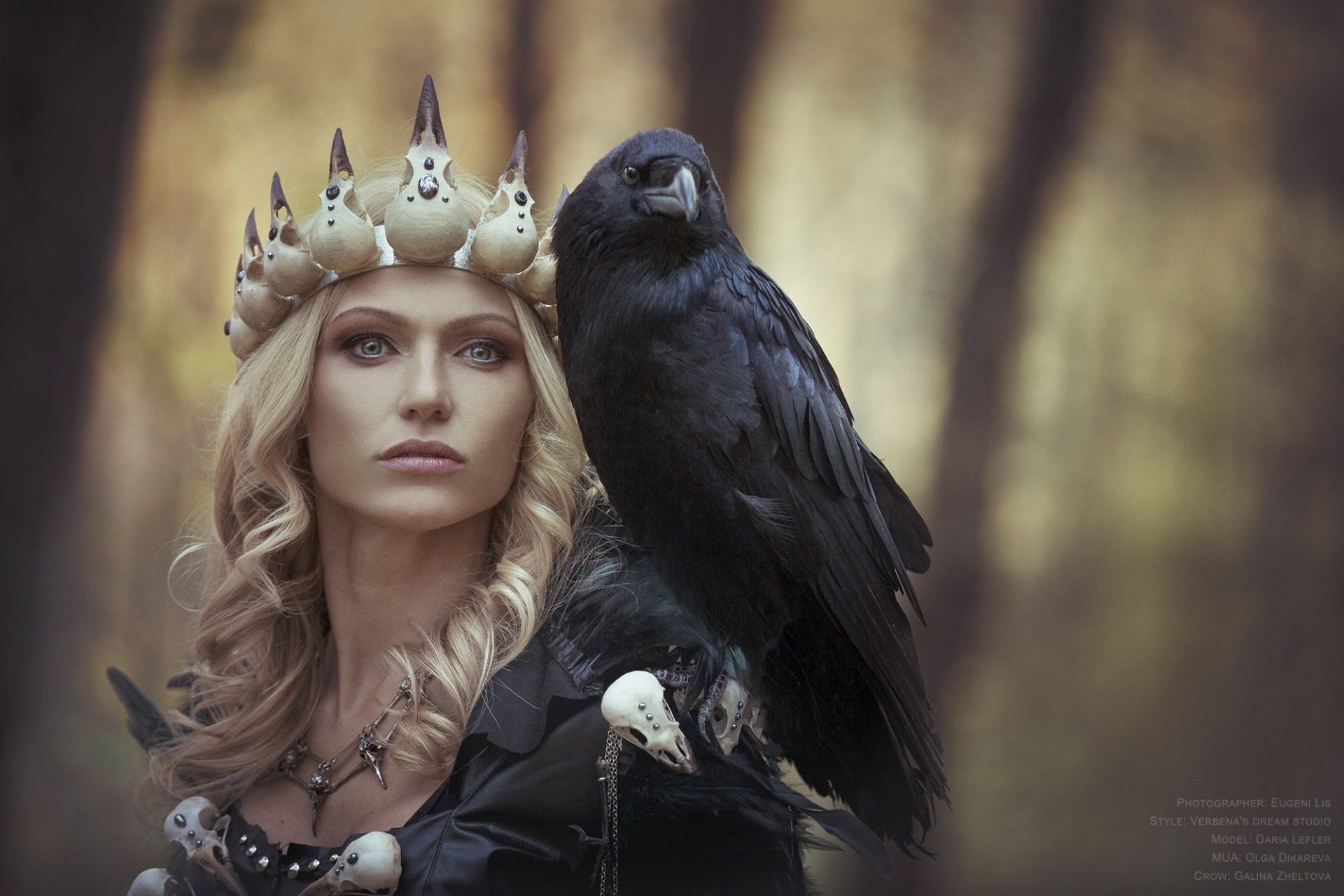 1920x1280 Enigmatic Raven Queen: HD Woman Cosplay Wallpaper by Verbena's Dream Studio