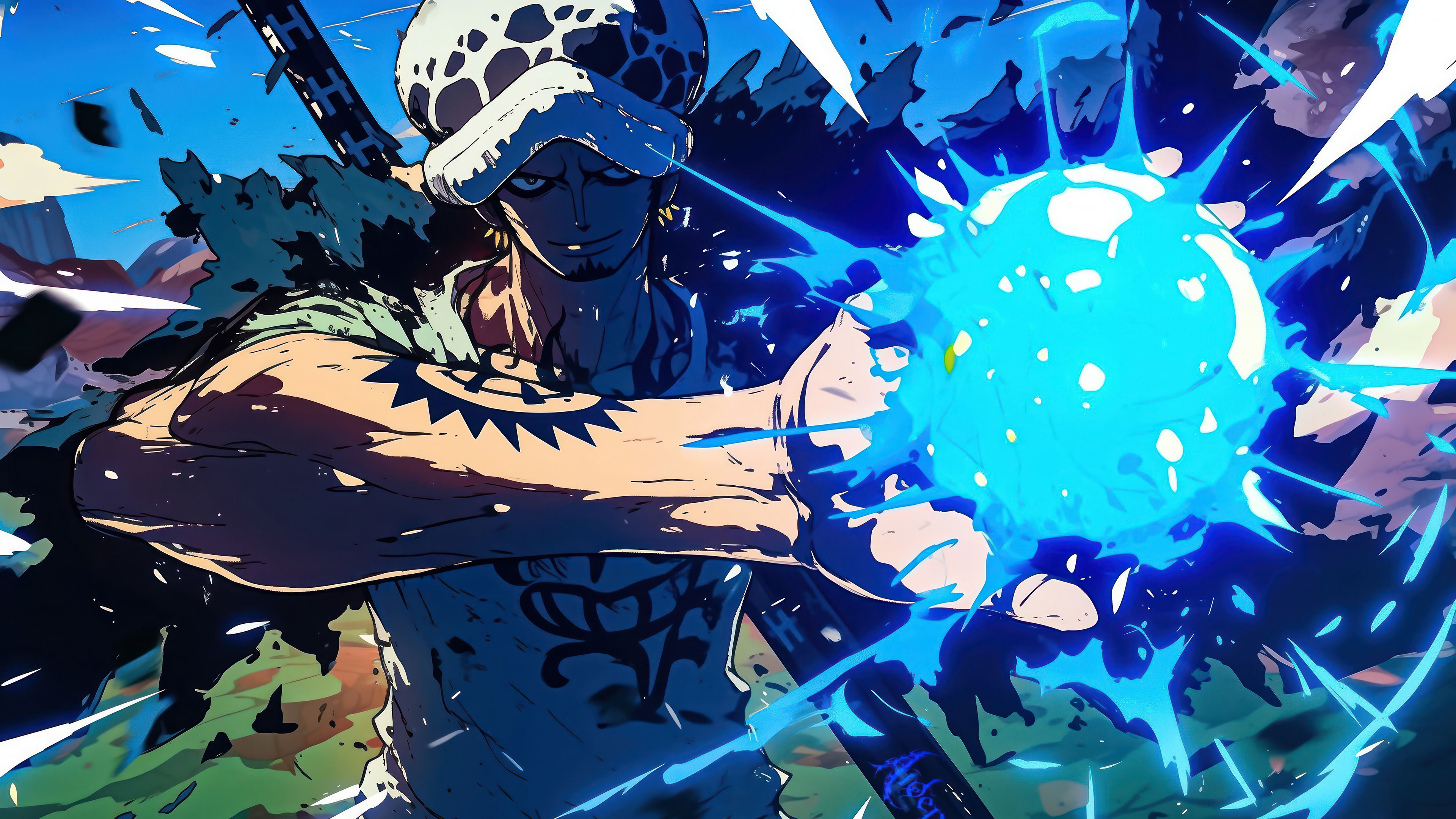 3840x2160 Trafalgar Law 4K Ultra HD One Piece Wallpaper