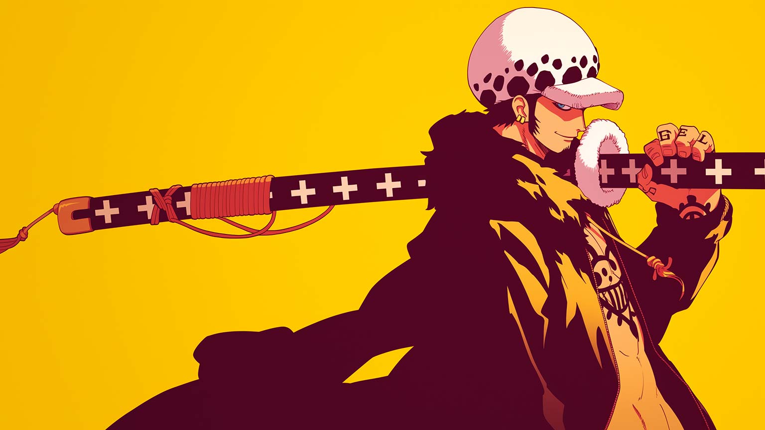 1536x864 One Piece Law Sword Yellow Desktop Wallpaper