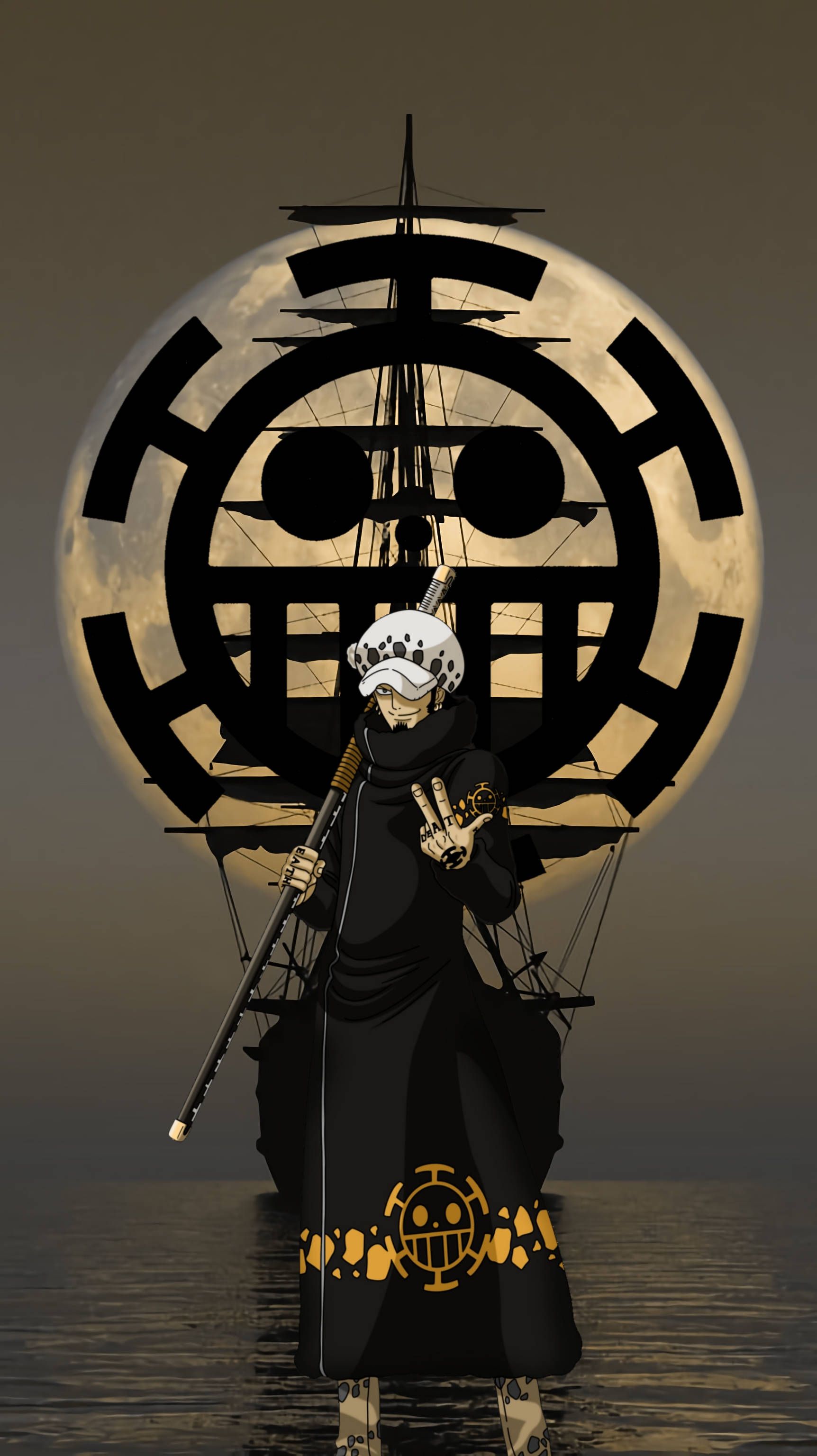 1724x3072 Download Trafalgar Law One Piece Punk Hazard Heart Pirate Wallpaper