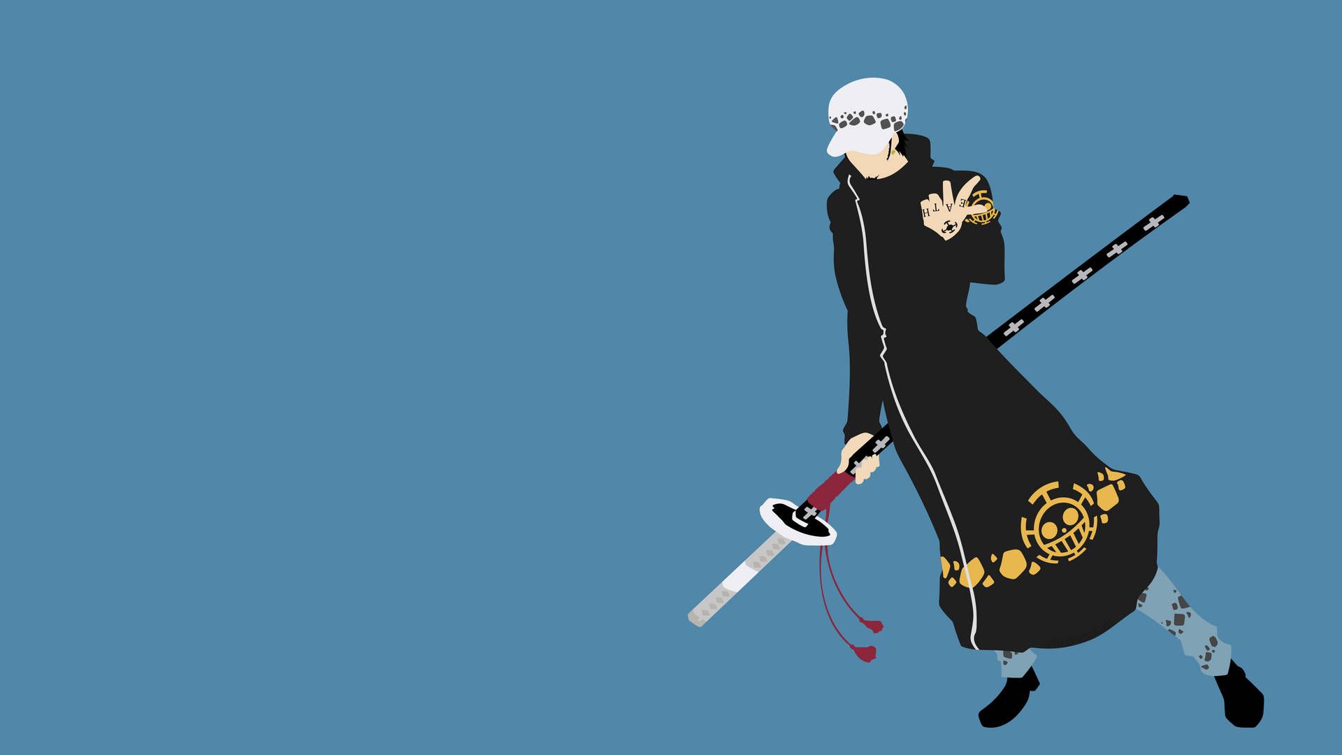 1920x1080 Download Minimalist Trafalgar Law One Piece Wano 4K Wallpaper