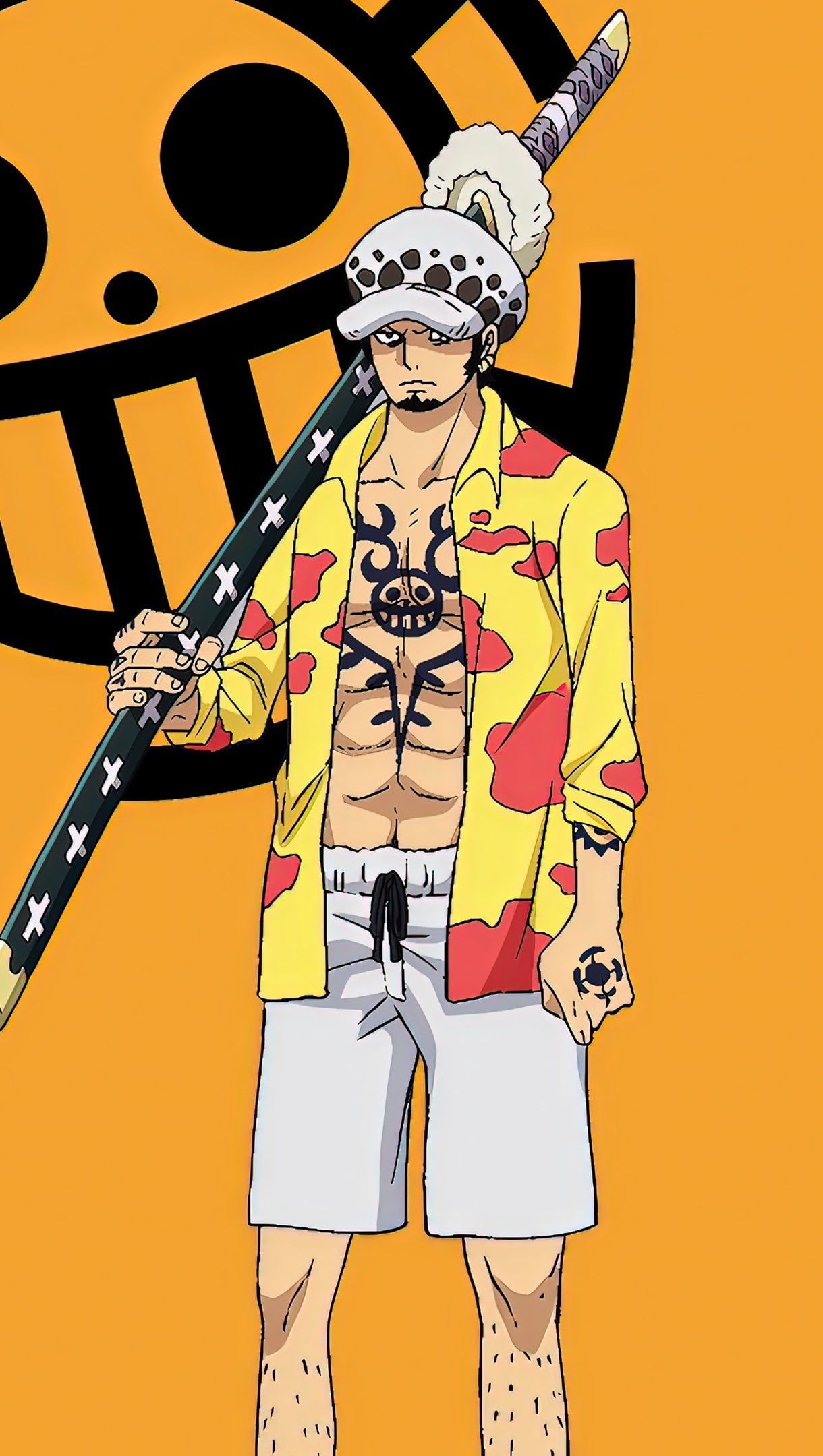 1220x2160 Trafalgar Law from One Piece Anime Wallpaper 4k for iPhone and Mobile Phone