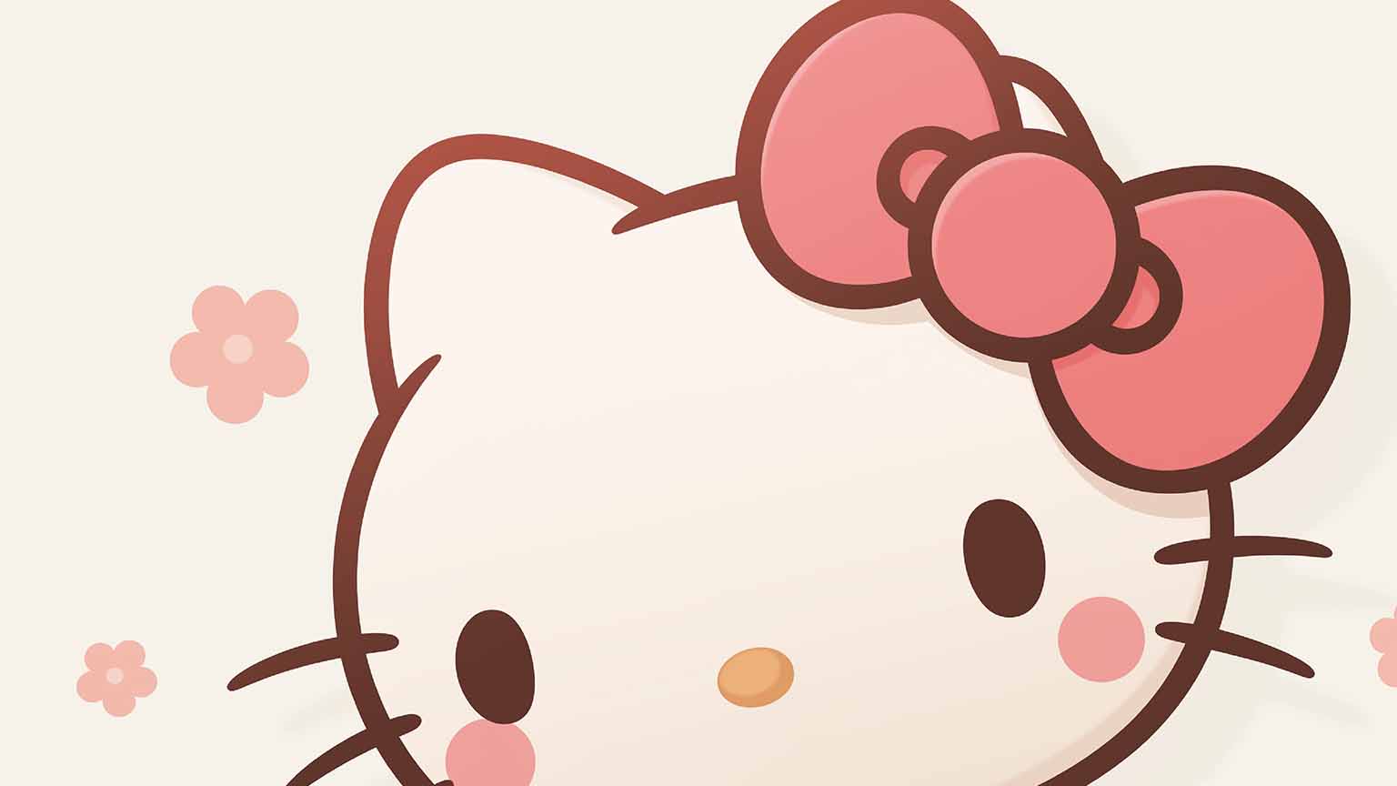 1536x864 Hello Kitty Cute Bow Desktop Wallpaper Sanrio Wallpaper 4k