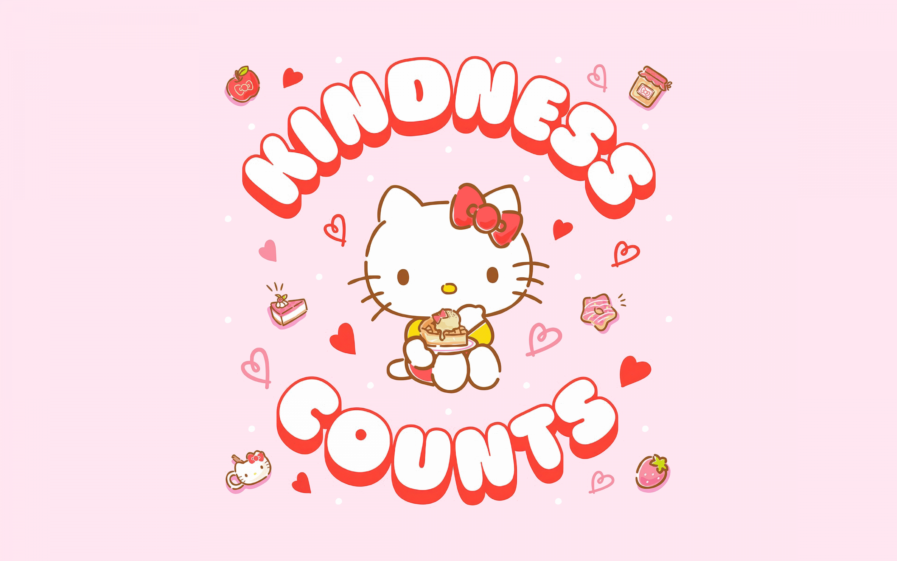 2880x1800 Hello Kitty Wallpaper 4K, Kindness, 5K, Pastel pink