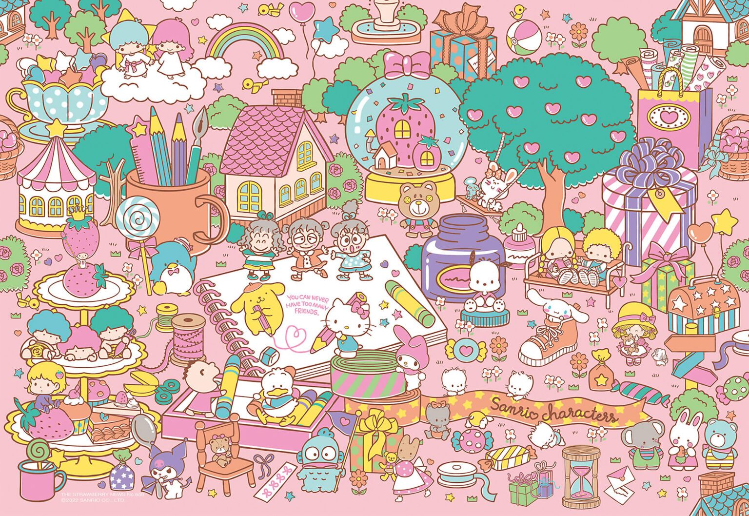 1536x1058 Sanrio Characters Strawberry News Poster Wallpaper Dec 2022