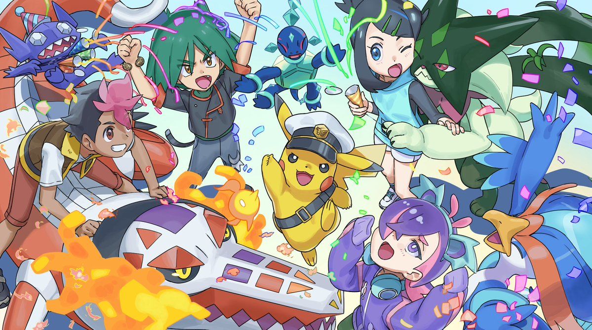 1199x669 Amazing official Pokémon Horizons art with Liko, Roy, Dot, and Ult! It really is incredible that Pokémon's 30th Anniversary is next Friday!