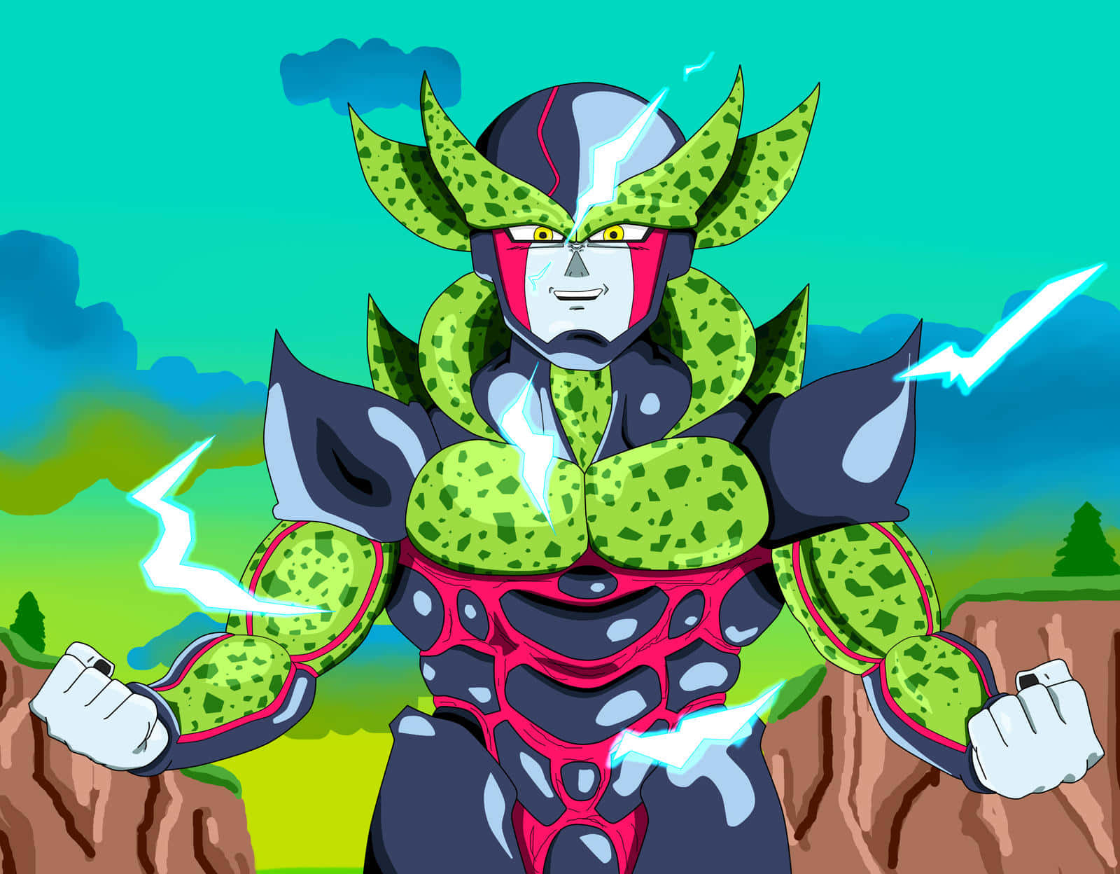 1600x1248 Download Perfect Cell Imposing Force Wallpaper