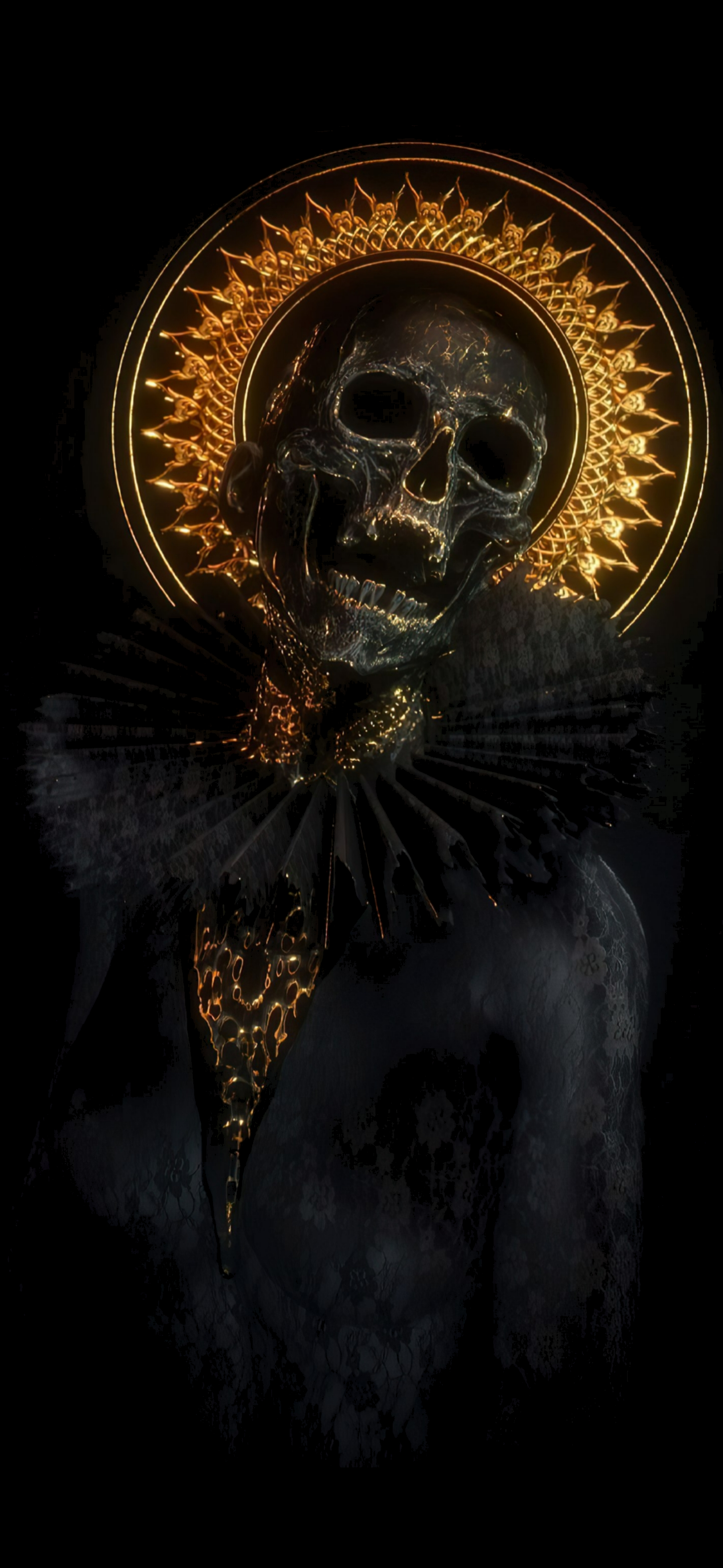 1440x3120 Wallpaper Darkness, Art, 3D Illustrator, Artifact, Metal, Background Free Image