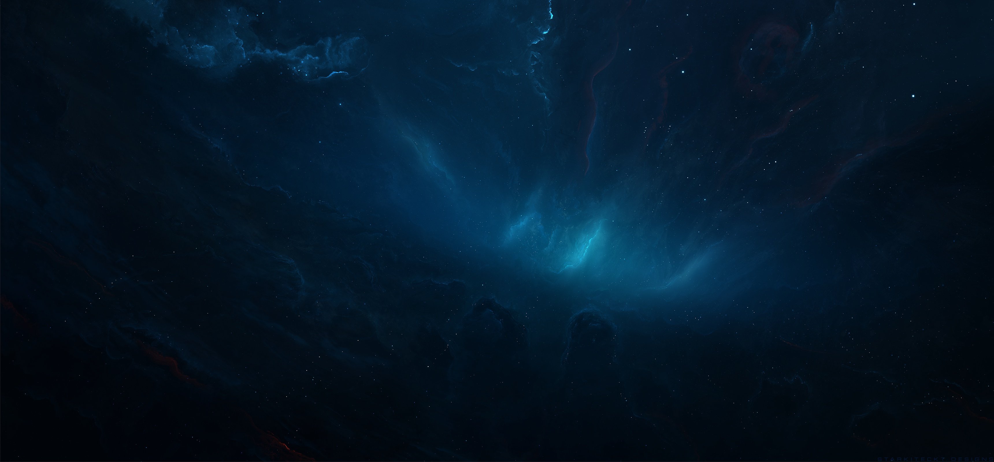 3440x1600 Wallpaper space, stars, nebula, fiction, art, space, fantasy, nebula for mobile and desktop, section космос, resolution 3440x1600