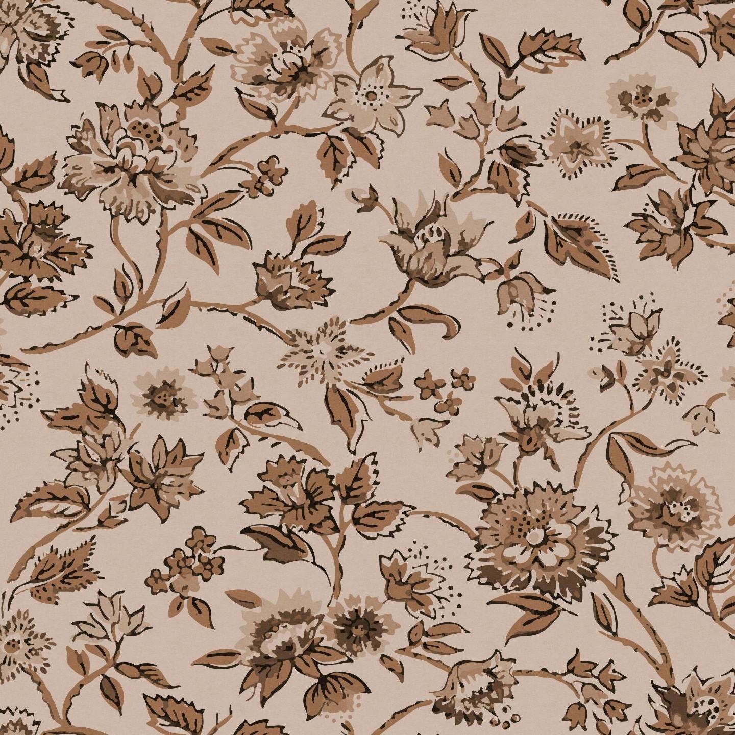 1440x1440 Etta Neutral Floral Wallpaper