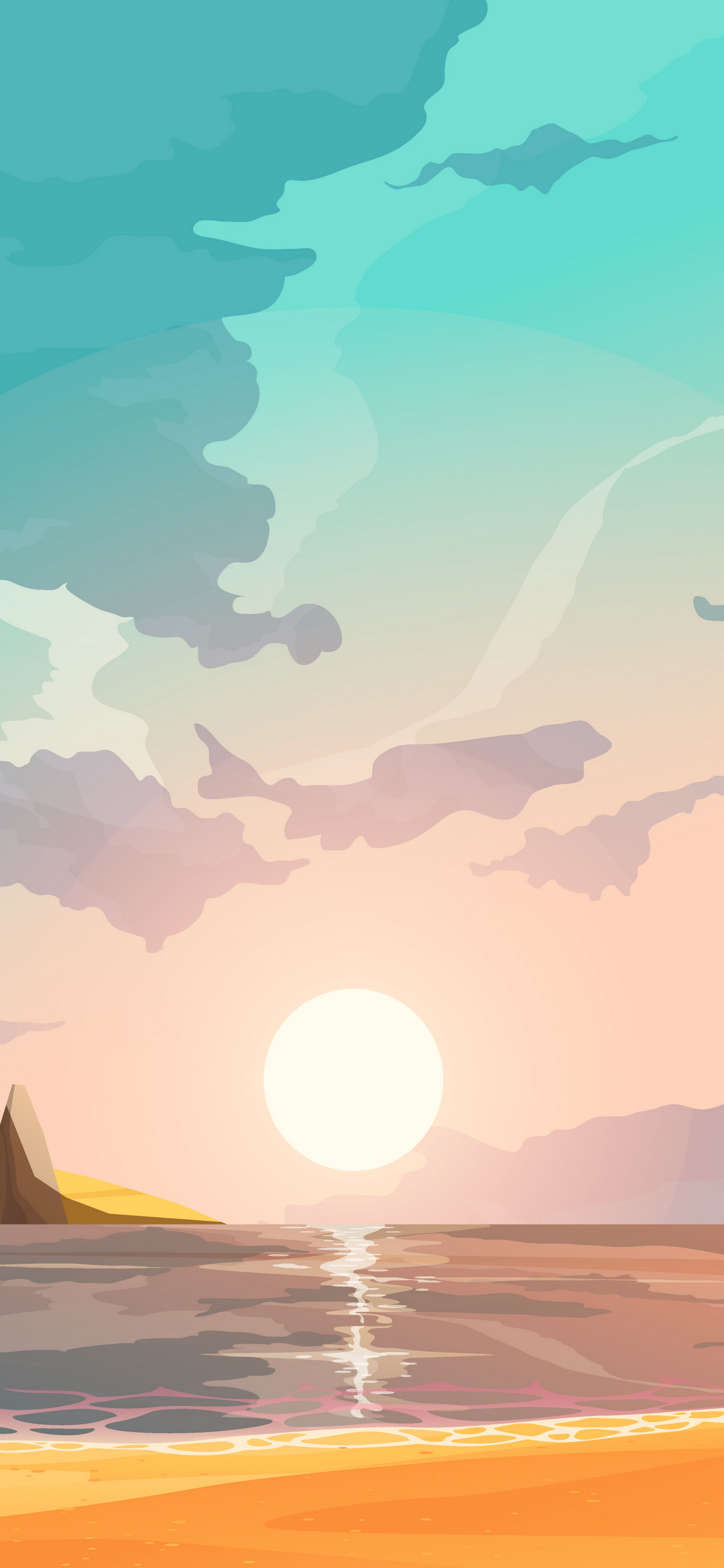 1440x3120 Wallpaper Illustration, Drawing, Vector Graphics, Animation, Cartoon, Background Free Image