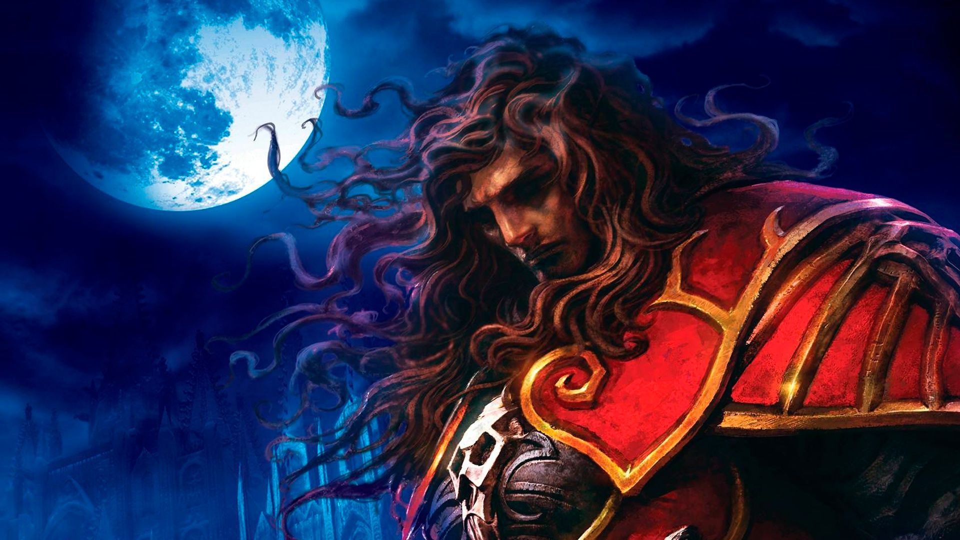 1920x1080 Wallpaper castle, skull, armor, vampire, iron, the full moon, castlevania, Gabriel Belmont for mobile and desktop, section игры, resolution 1920x1080