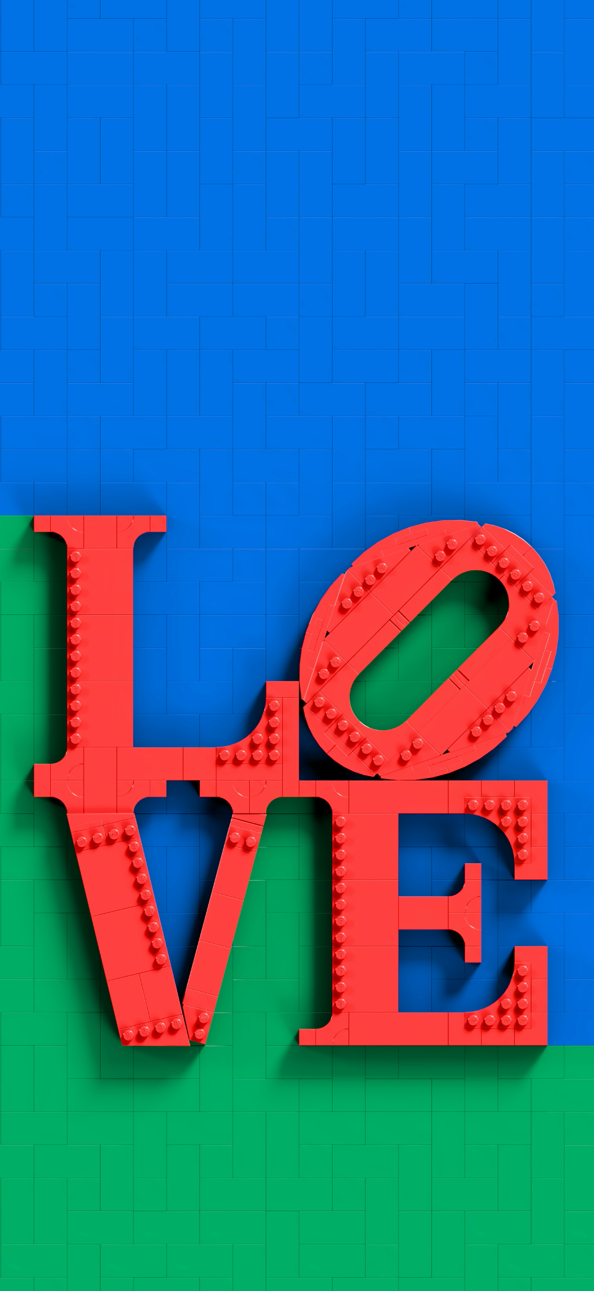 1206x2622 Phone wallpaper based on LEGO Love set, made in Bricklink Studio [2622x1206]