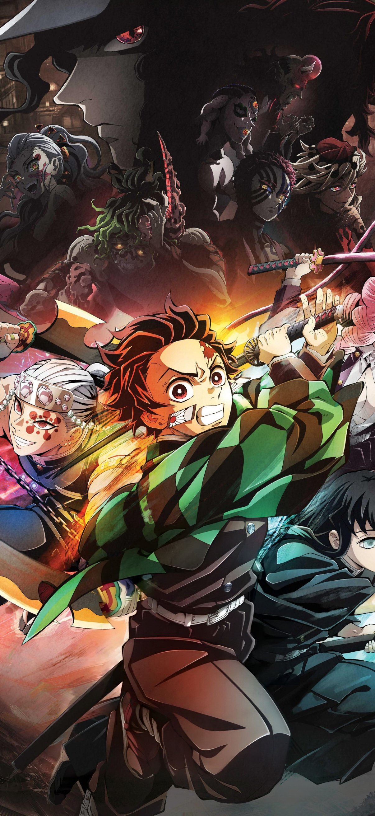 1206x2622 Demon Slayer Samsung Wallpaper