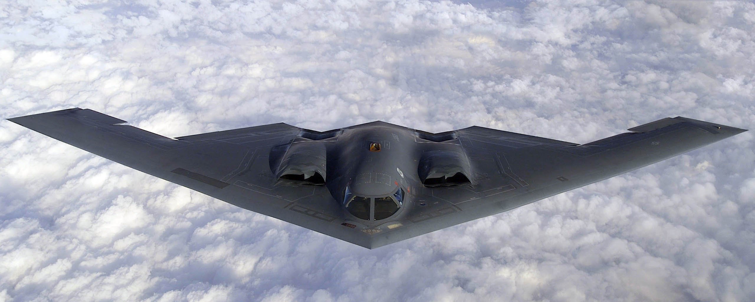 2560x1024 Desktop wallpaper: Northrop Grumman B 2 Spirit, Military, Bombers 4K free download for PC. 204617